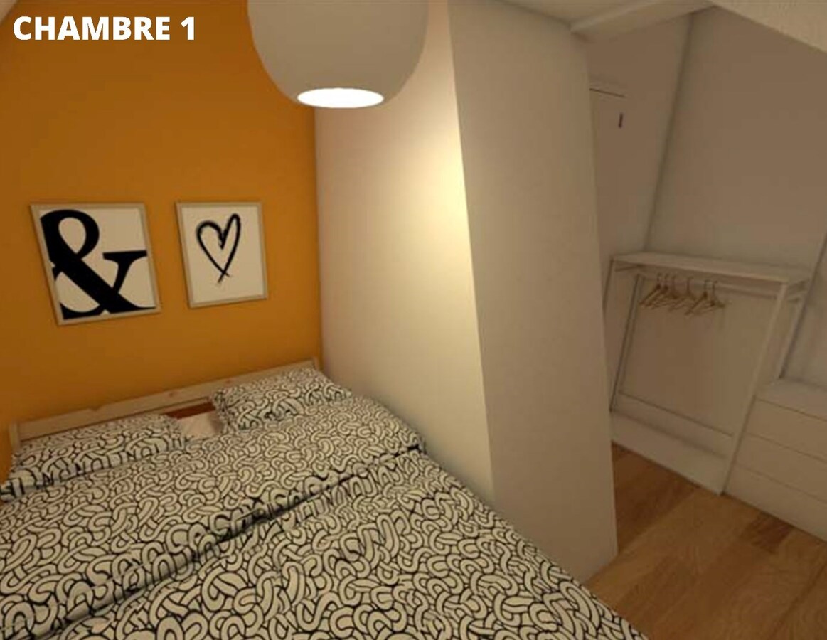 COLOCATION - Duplex avec 2 chambres meublé, rénové et décoré ! 