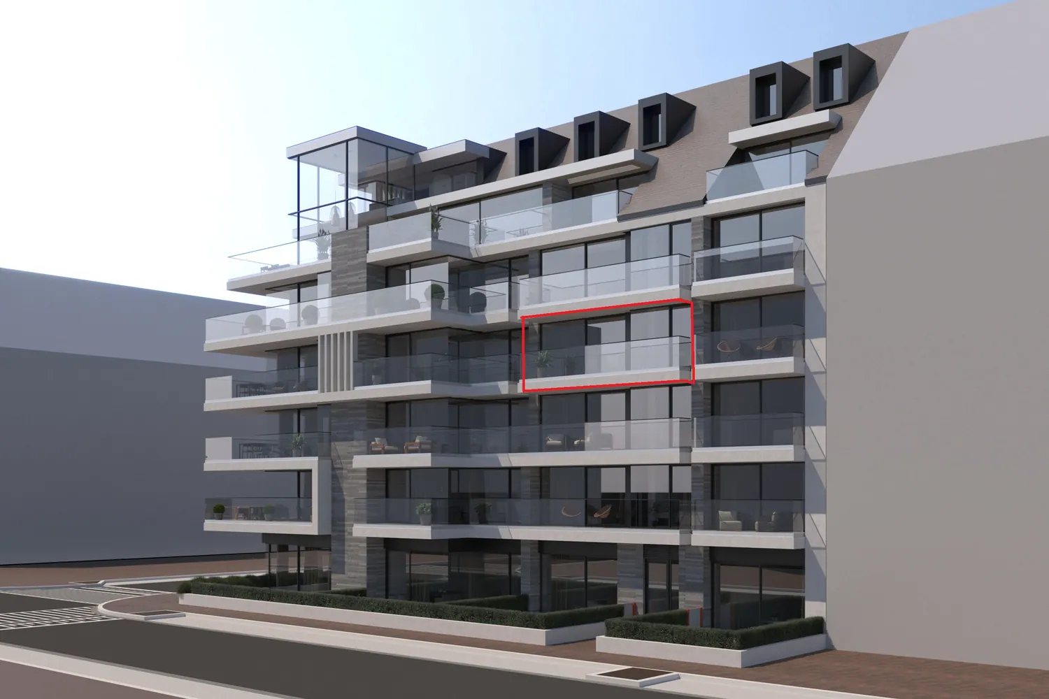 Ruim 3-kamer appartement te Residentie Miraval met ruime terrassen & mogelijkheid tot aankoop van een inpandige garage.