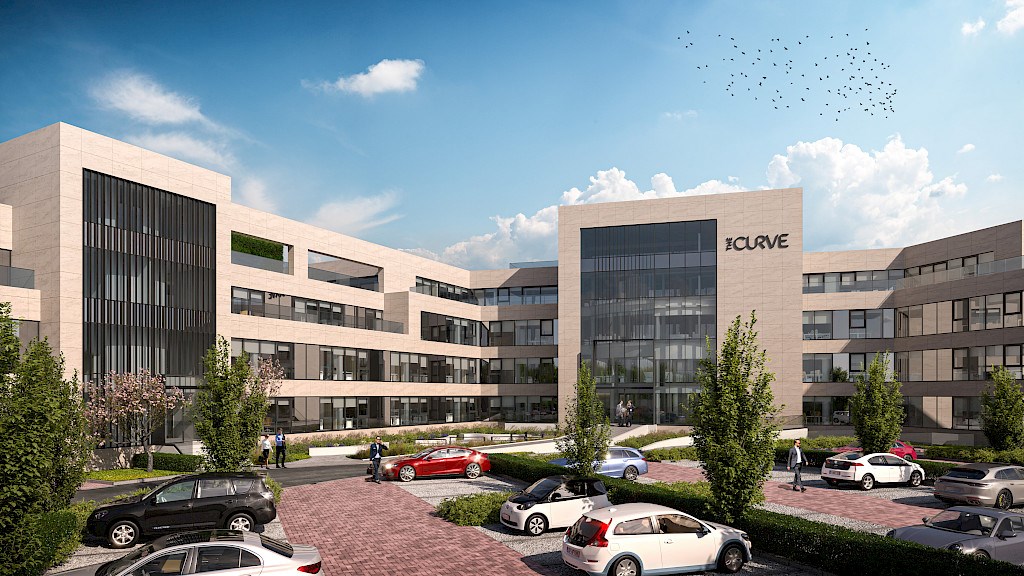 Kantoren te huur in renovatieproject The Curve aan E40 in Drongen