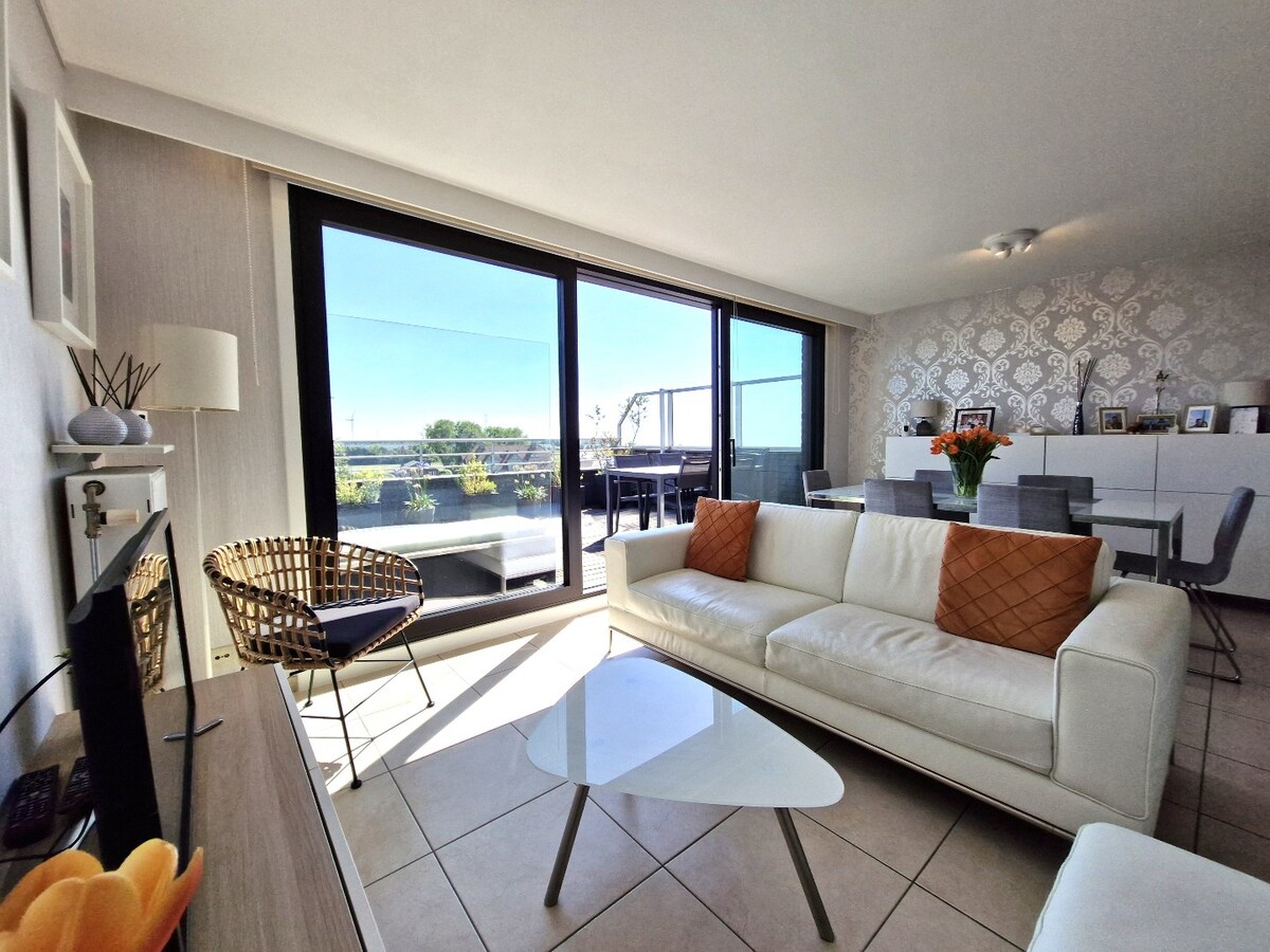 Lichtrijk appartement met groot zonneterras te Zeebrugge – op wandelafstand van de zeedijk 