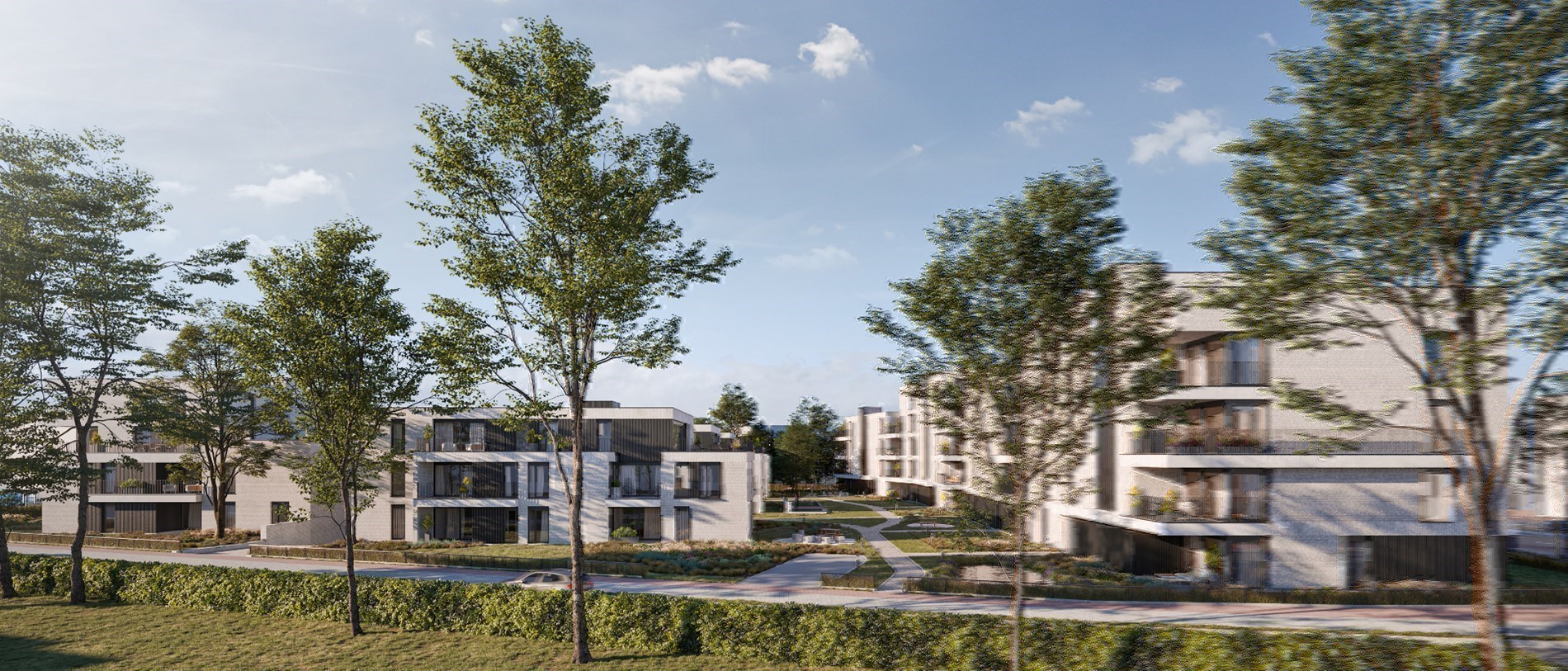 Gelijkvloers appartement van 89,60m² met twee slaapkamers 