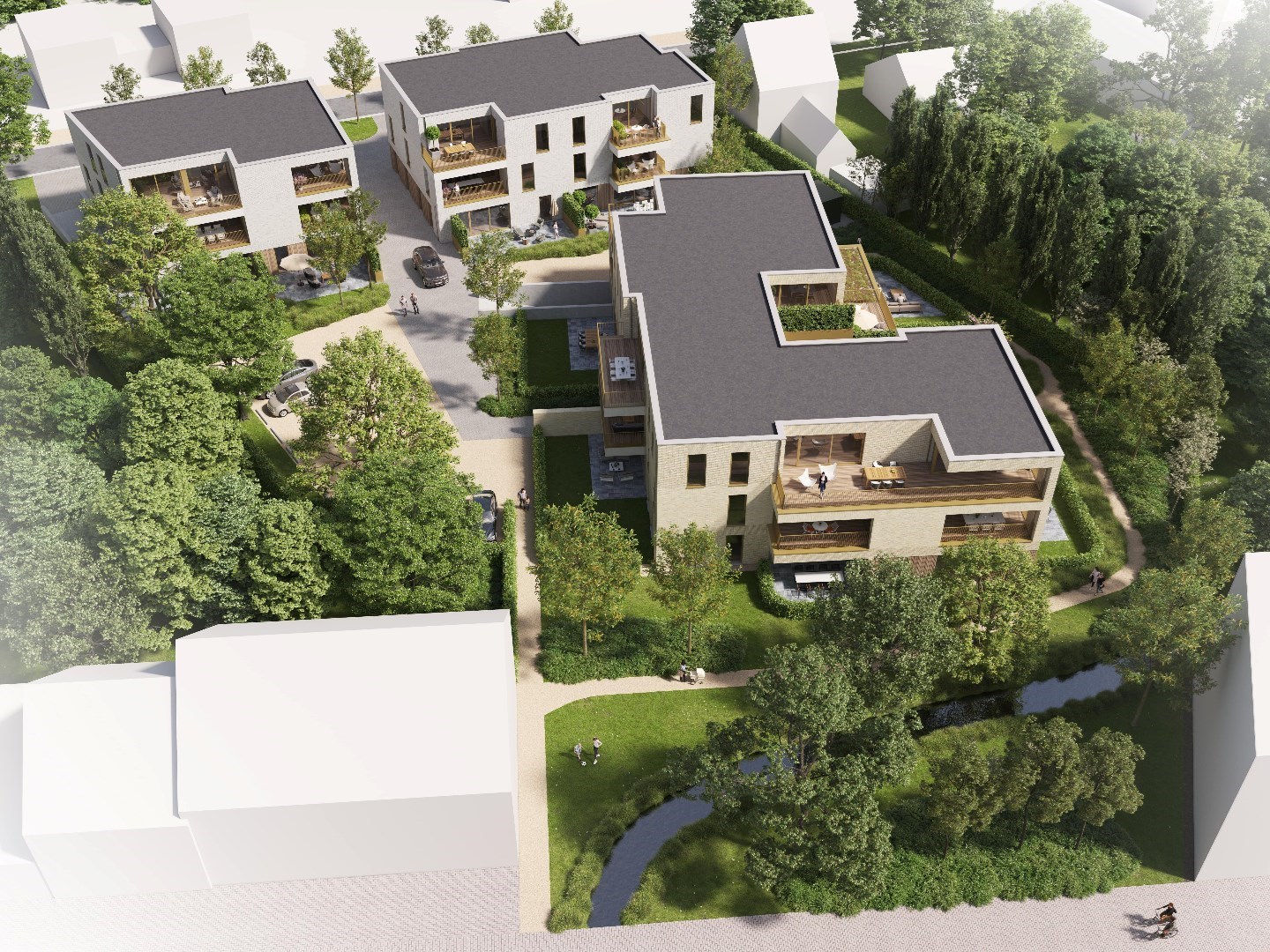 Nieuwbouwappartement met leuk terras 