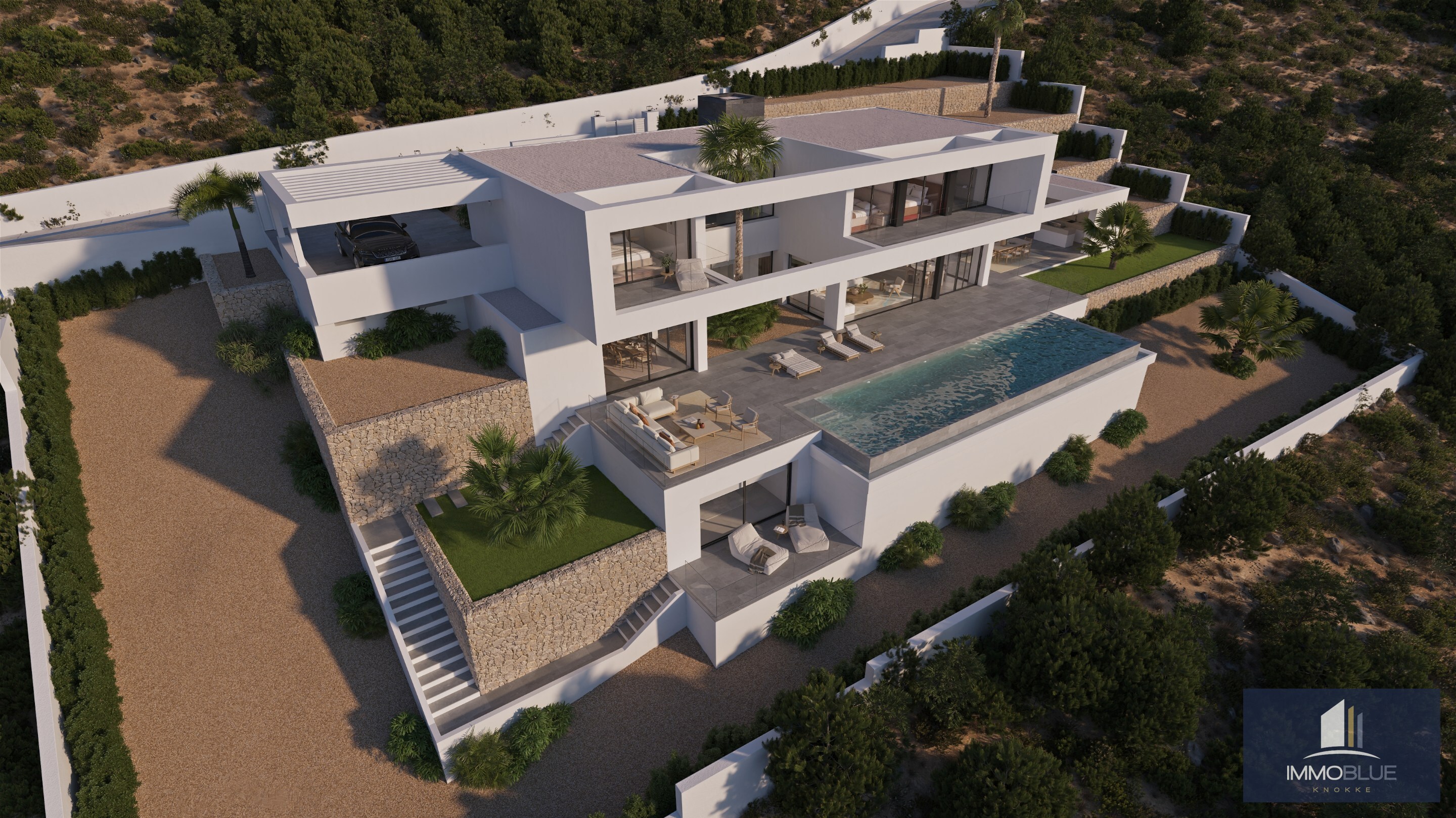 Designvilla in Benissa met infinity pool. 