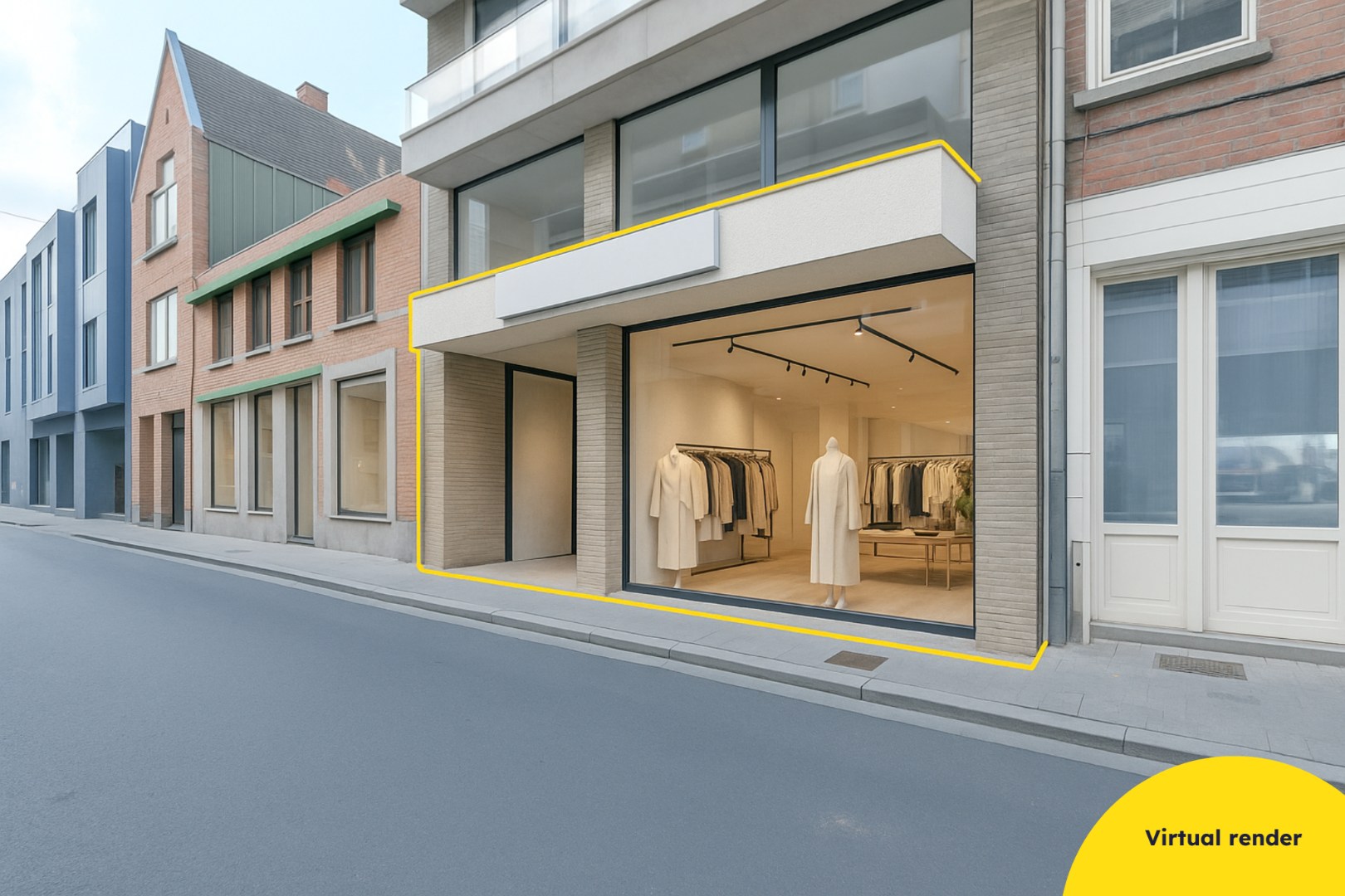 Commerciële ruimte aan de markt in Torhout! 