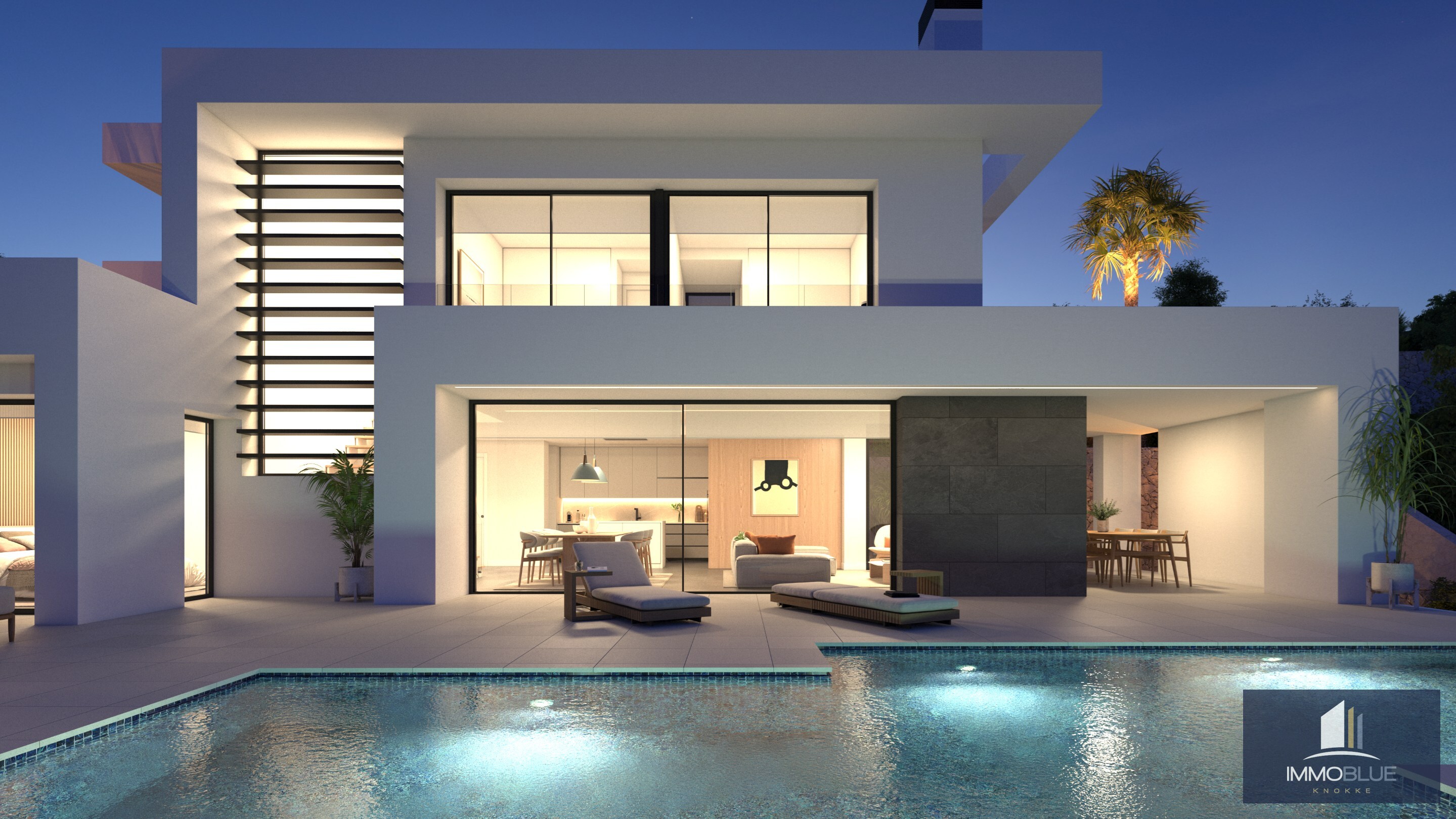 Villa contemporaine avec vue sur mer à Cumbre del Sol. 