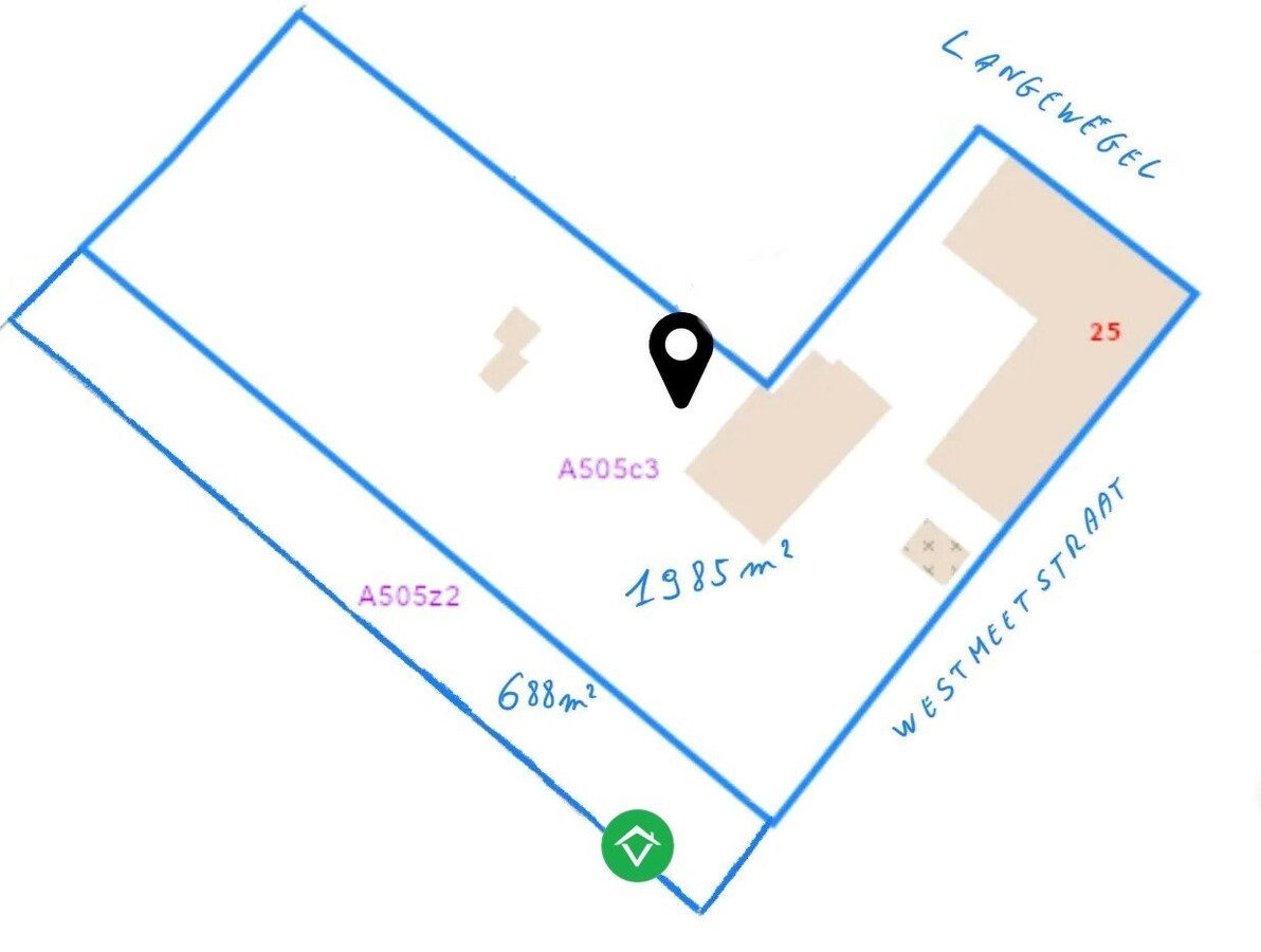 Te renoveren woning met 5  slaapkamers en bijhorend stuk bouwgrond te Koekelare 