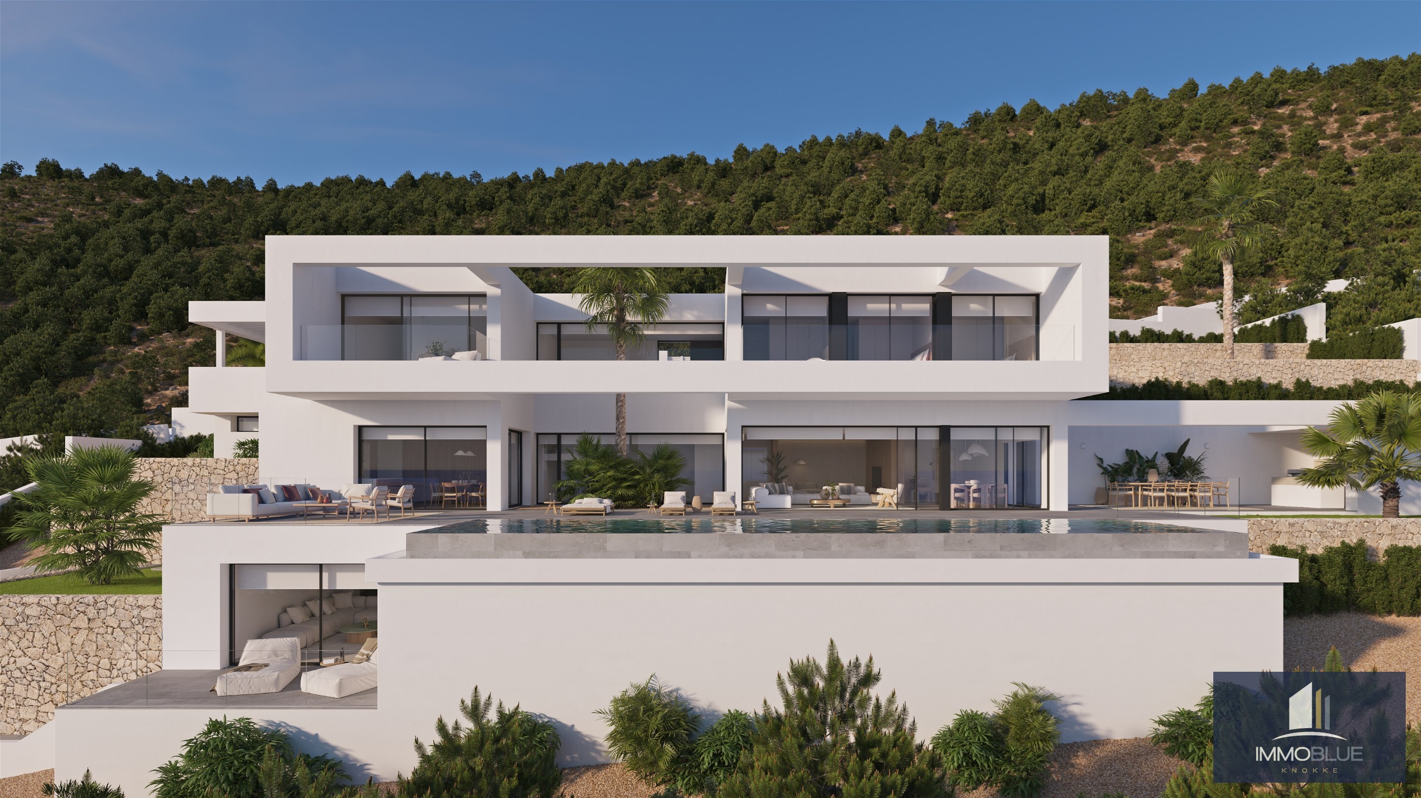 Designvilla in Benissa met infinity pool. 