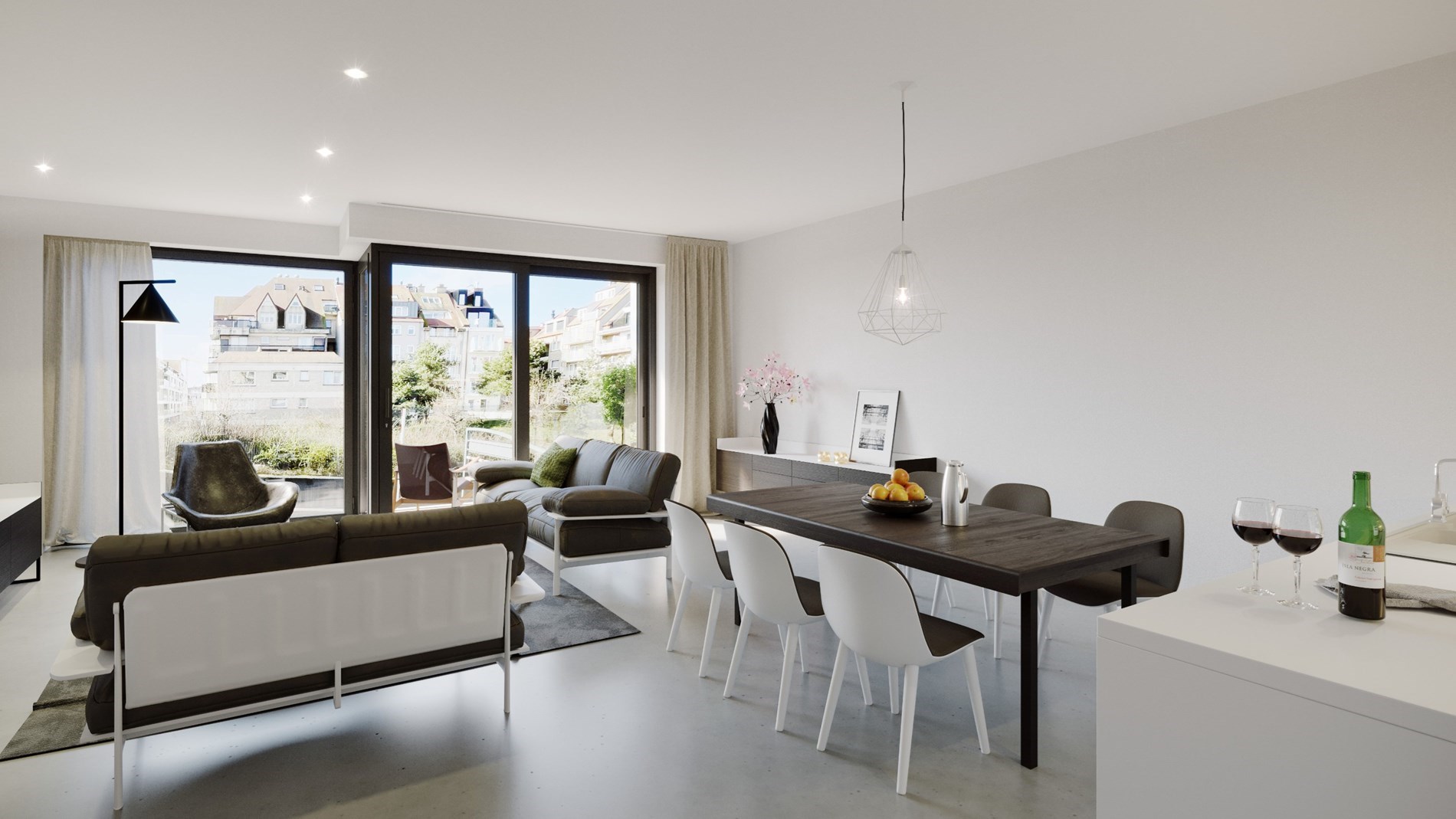 Grand appartement au premier étage (108 m2) dans la résidence neuve Du Parc - Emplacement de premier choix près du parc de l'Ijzer. 