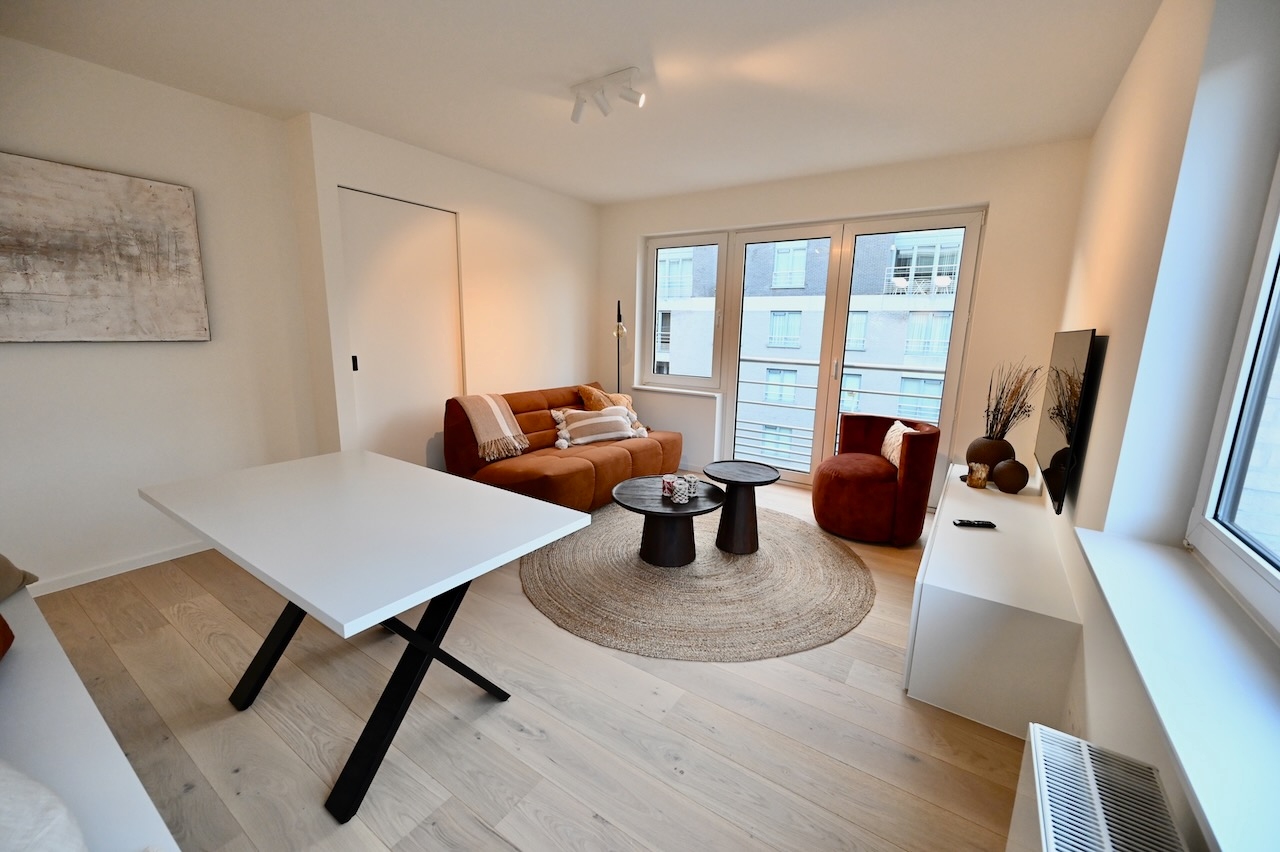 Recent appartement gelegen nabij het Rubensplein op wandelafstand van het strand. Momenteel in afwerking. 