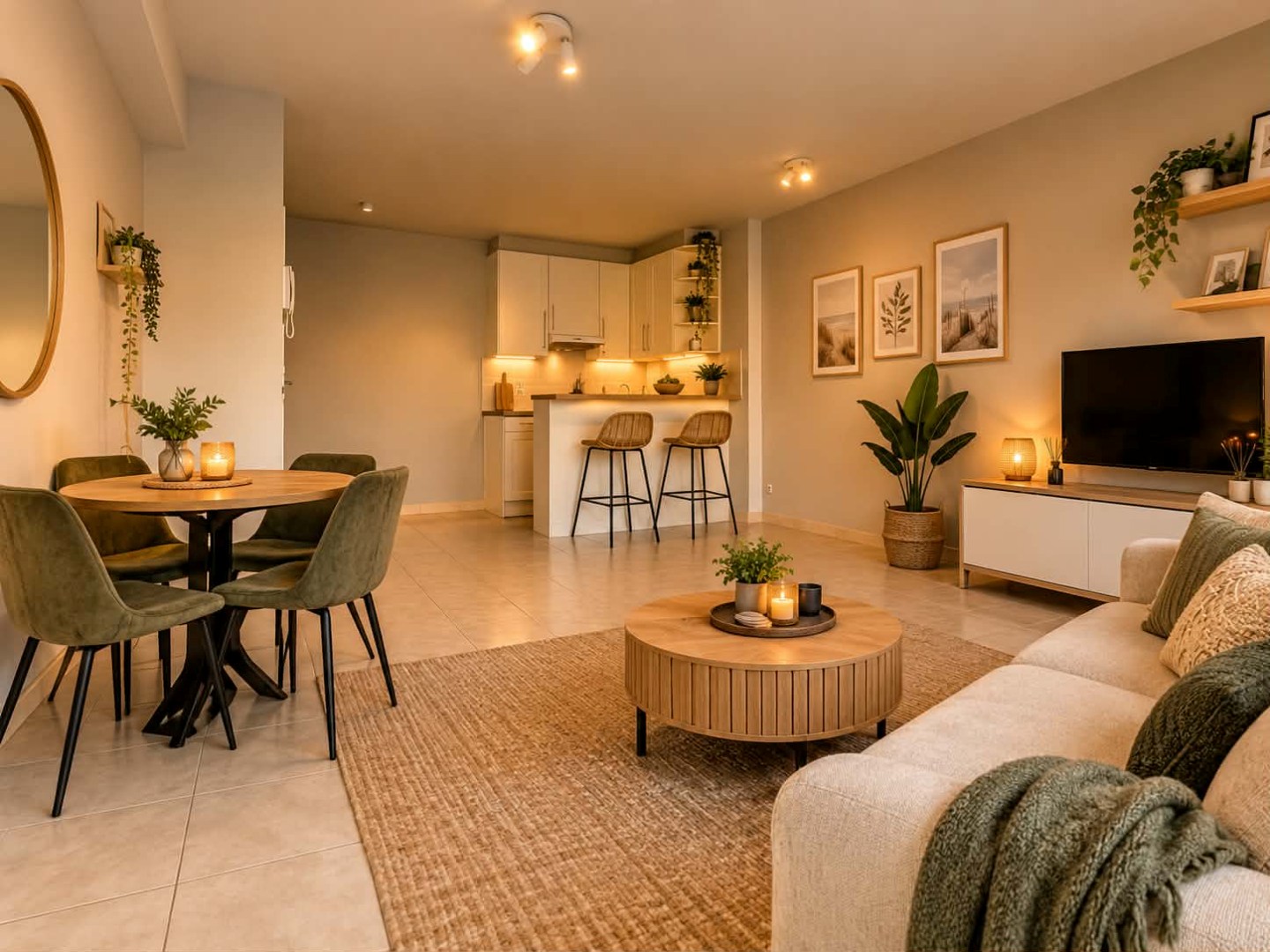 Appartement prêt à emménager avec 1 chambre et terrasse dans un quartier résidentiel calme. 