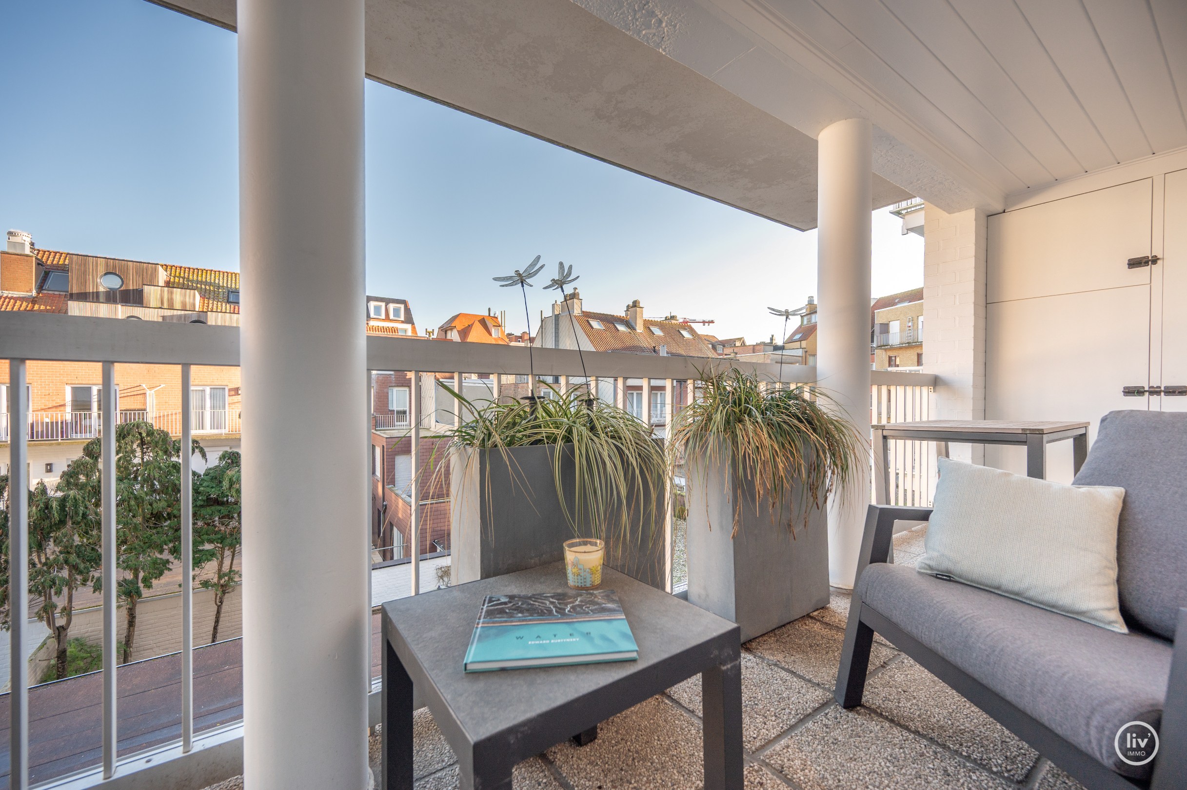 Appartement de 2 chambres entièrement rénové et élégant avec une grande TERRASSE situé à proximité de l'avenue Dumortier. 