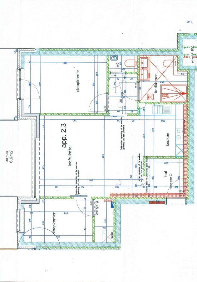 Appartement met lift - 2 slpks + 2 terrassen 
