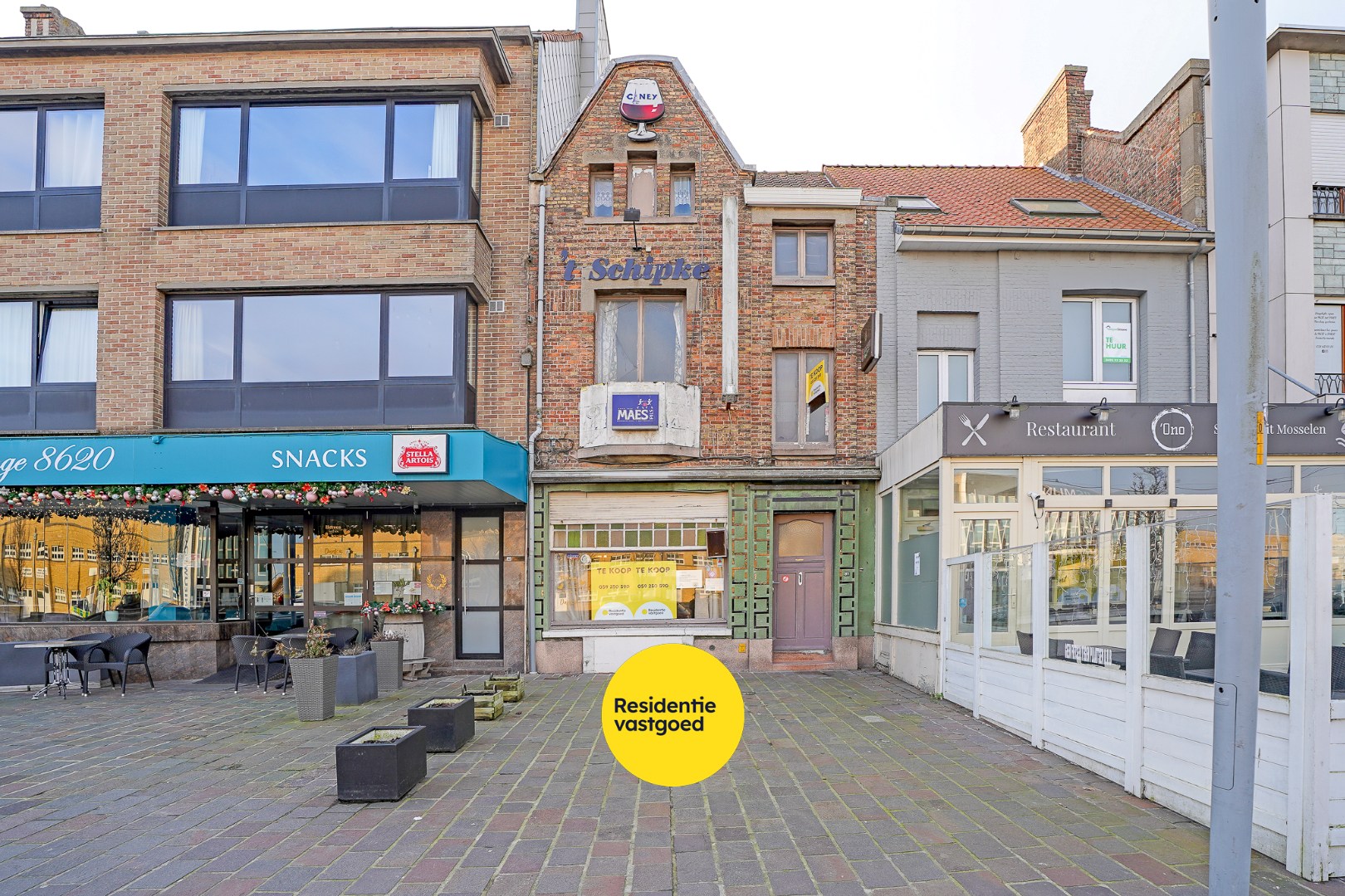 Handelshuis / projectgrond op topligging aan de Kaai – Nieuwpoort-Stad 