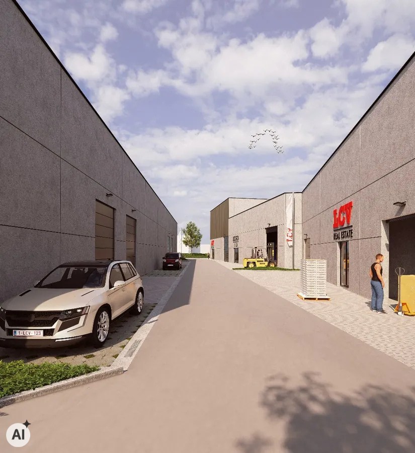 Nieuw bedrijvenpark "Stijn Streuvels" met KMO-units op topligging in Waregem 