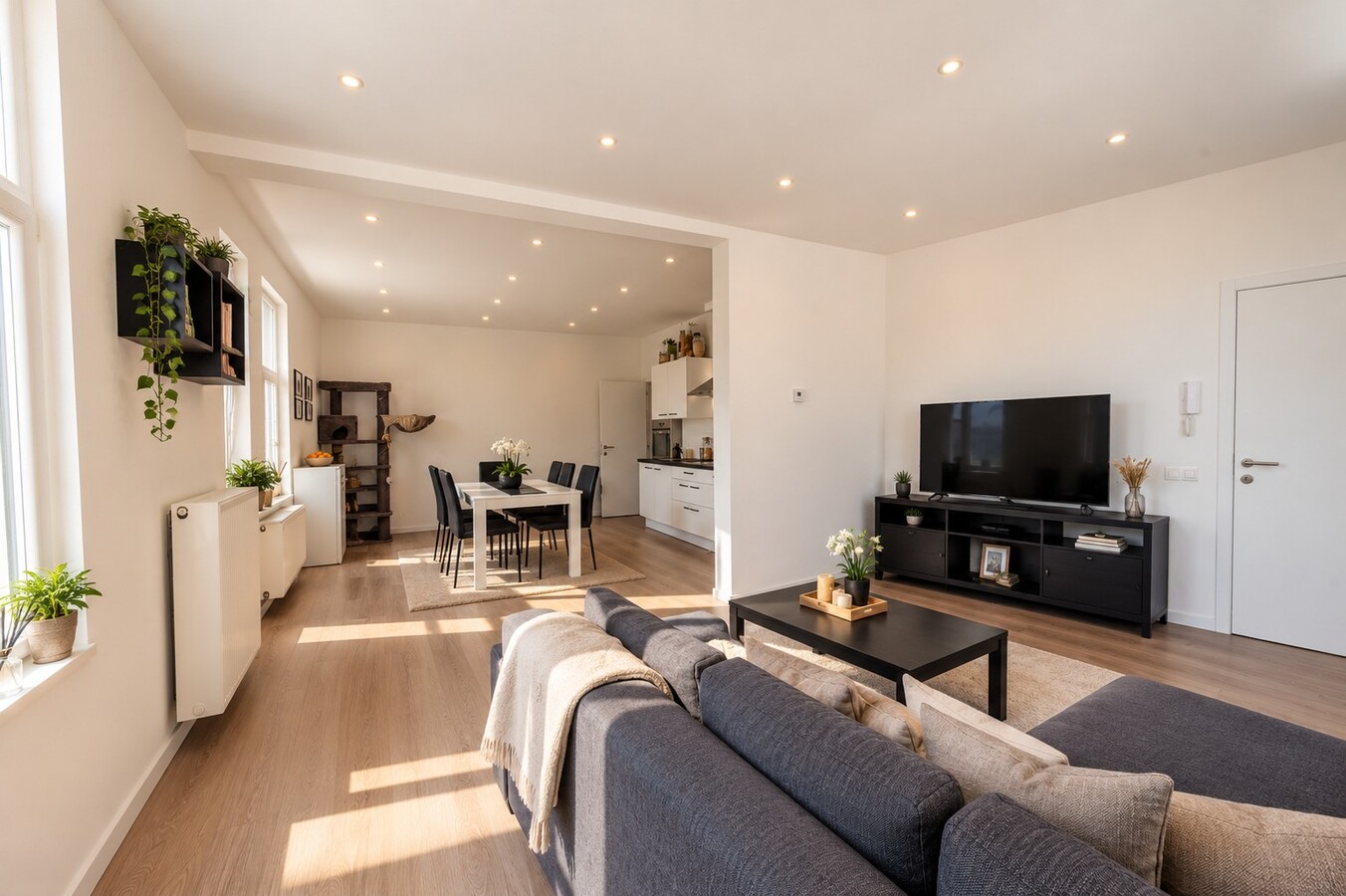 LICHTRIJK EN INSTAPKLAAR TWEESLAAPKAMERAPPARTEMENT OP TOPLOCATIE 