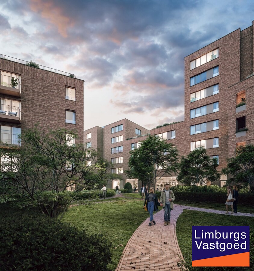 APPARTEMENT F1.04 met 2 terrassen terras, 53m², 1 slaapkamer - Res. B'HIVE ondergrondse staanplaats en bering inbegrepen. 