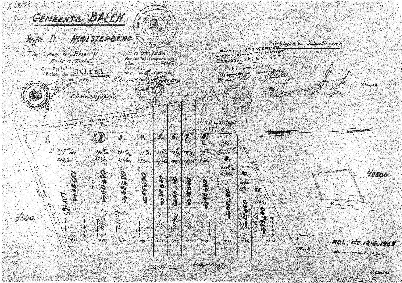 Bouwgrond van 6a 75ca voor halfopen bebouwing in Balen 