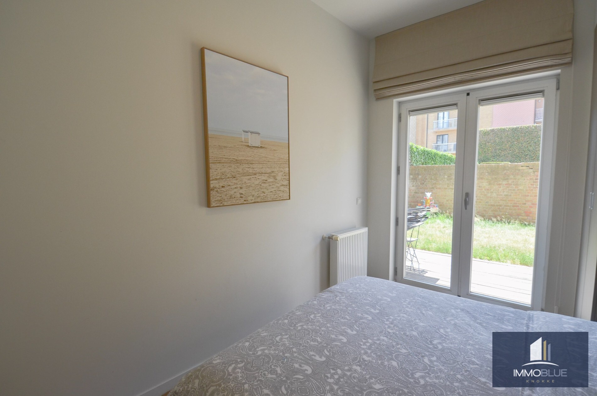 Appartement avec jardin situé au calme, à proximité de l’Avenue du Zoute. 