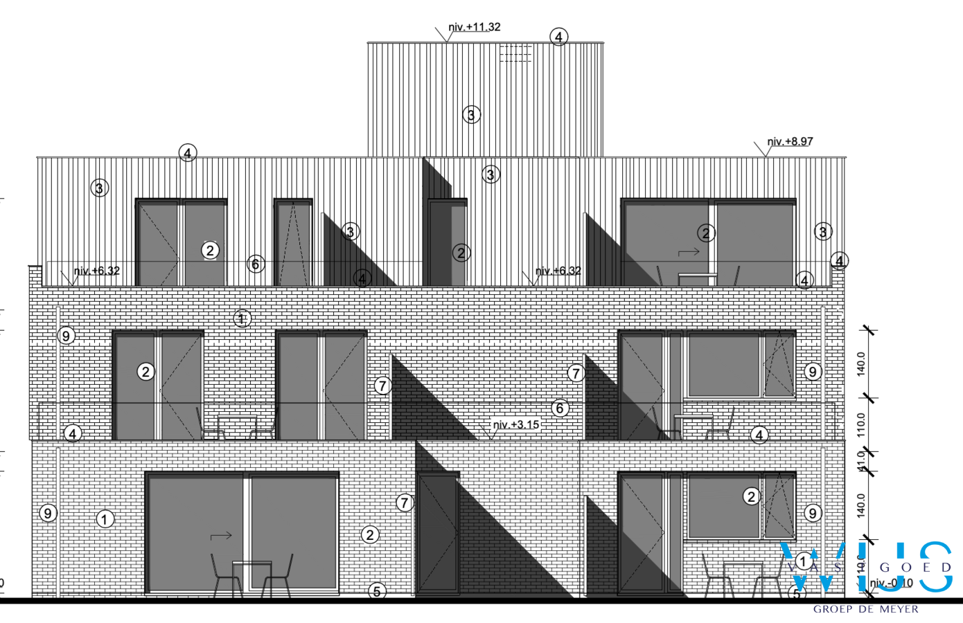 Nieuwbouw appartement met 2 terrassen te ERTVELDE ! 