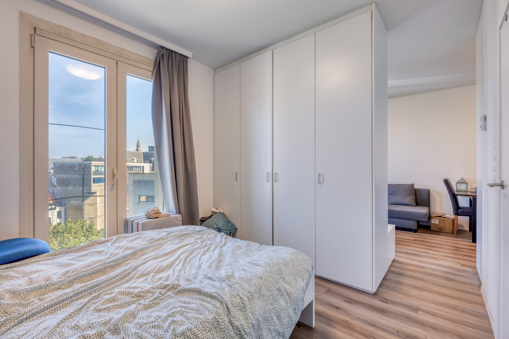 Bemeubelde studio 37m² met gemeenschappelijke ruimtes en fietsenstalling in centrum Leuven - EPC 121,49KWH/m² 