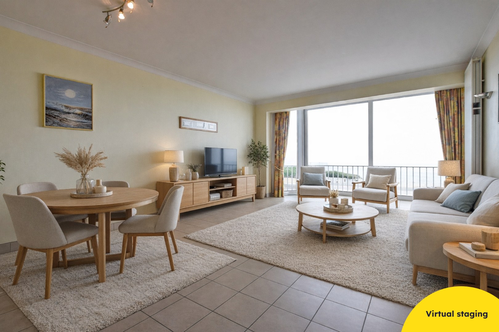 3-slaapkamerappartement (81m²) met ZEEZICHT Te Koksijde-Bad. 