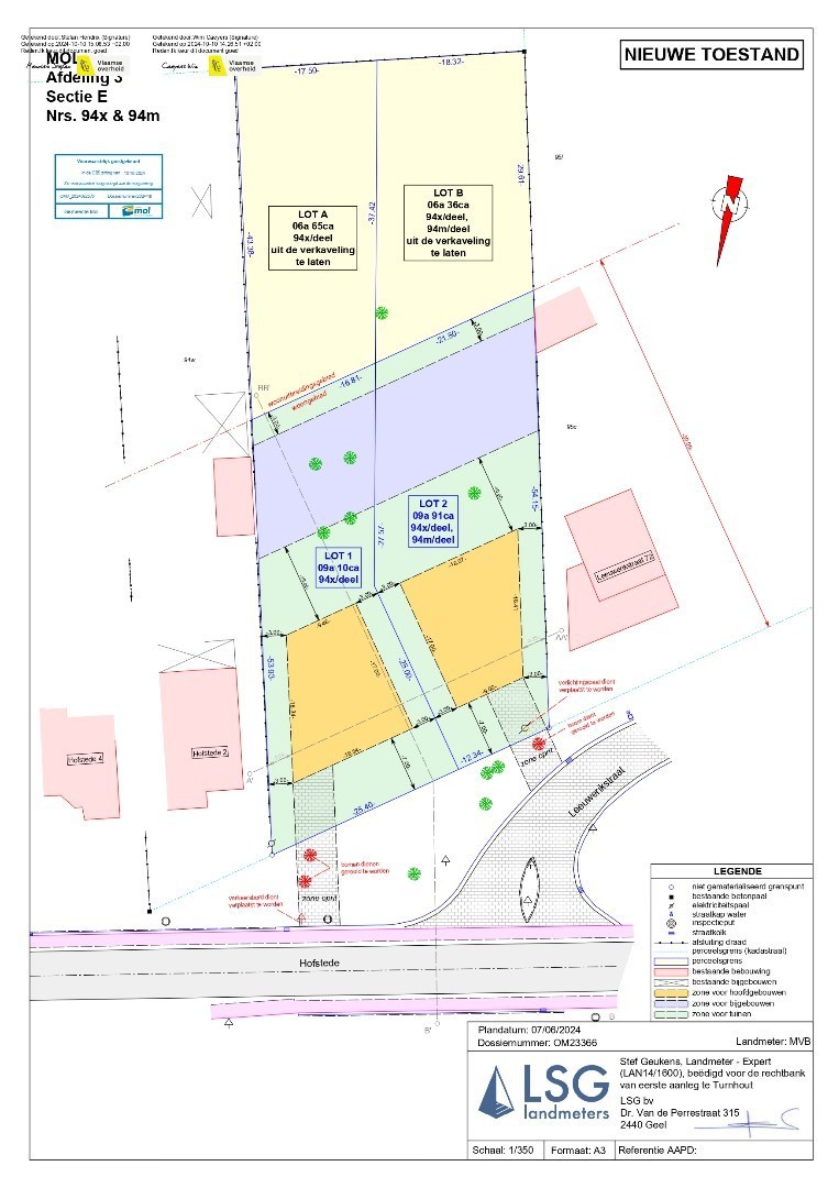 Zeer gunstig gelegen bouwgrond van 16a 27ca voor open bebouwing in Mol-Millegem 