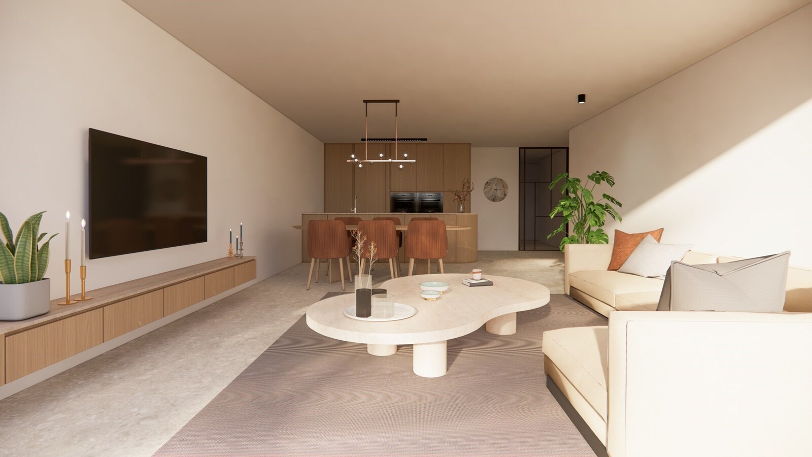 6% BTW - NIEUWBOUW GELIJKVLOERSAPPARTEMENT MET 1 SLAAPKAMER IN HET CENTRUM VAN KERMT 