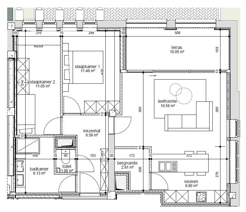 NIEUW APPARTEMENT MET MOOI TERRAS - AMBIORIXSITE 