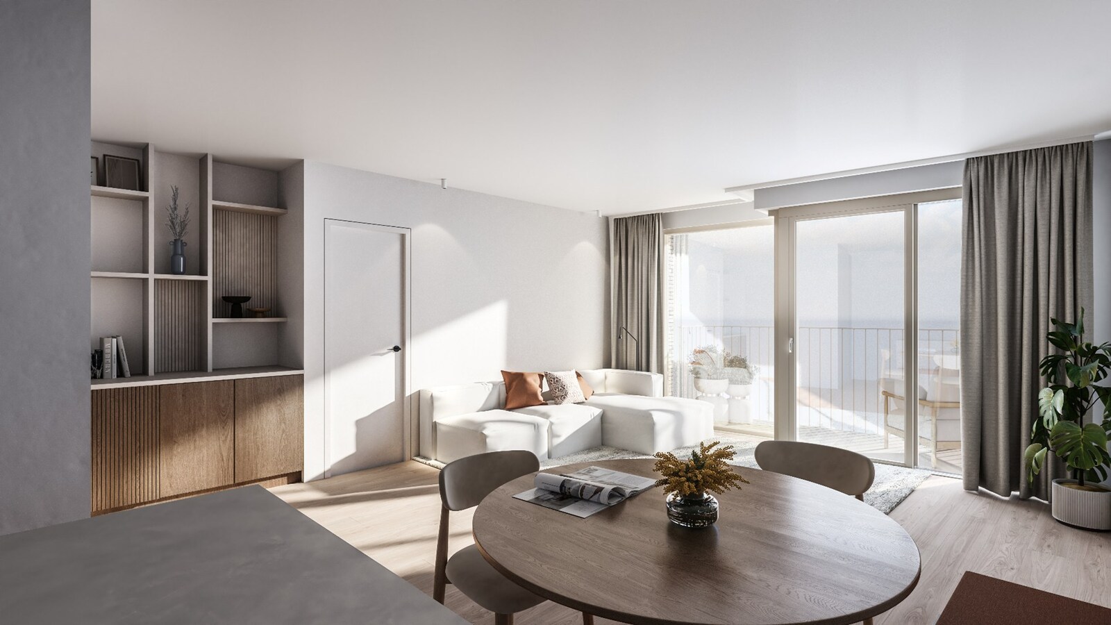 Modern éénslaapkamerappartement in nieuwbouwresidentie “Antoine” – centraal gelegen in Heist 
