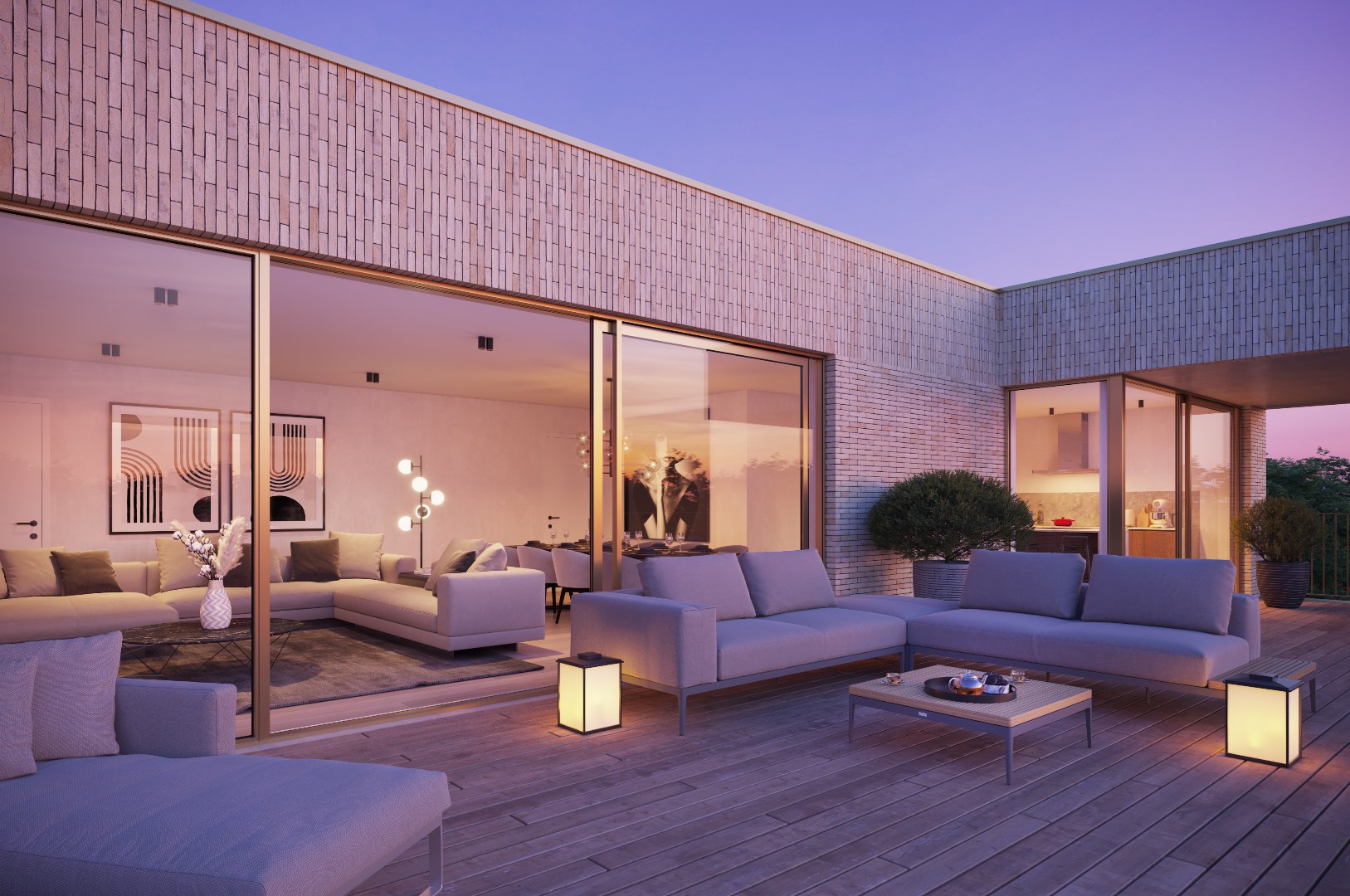 Nieuwbouwappartement met terras 