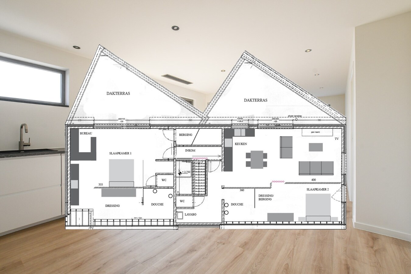 Verkocht dak appartement - De Haan