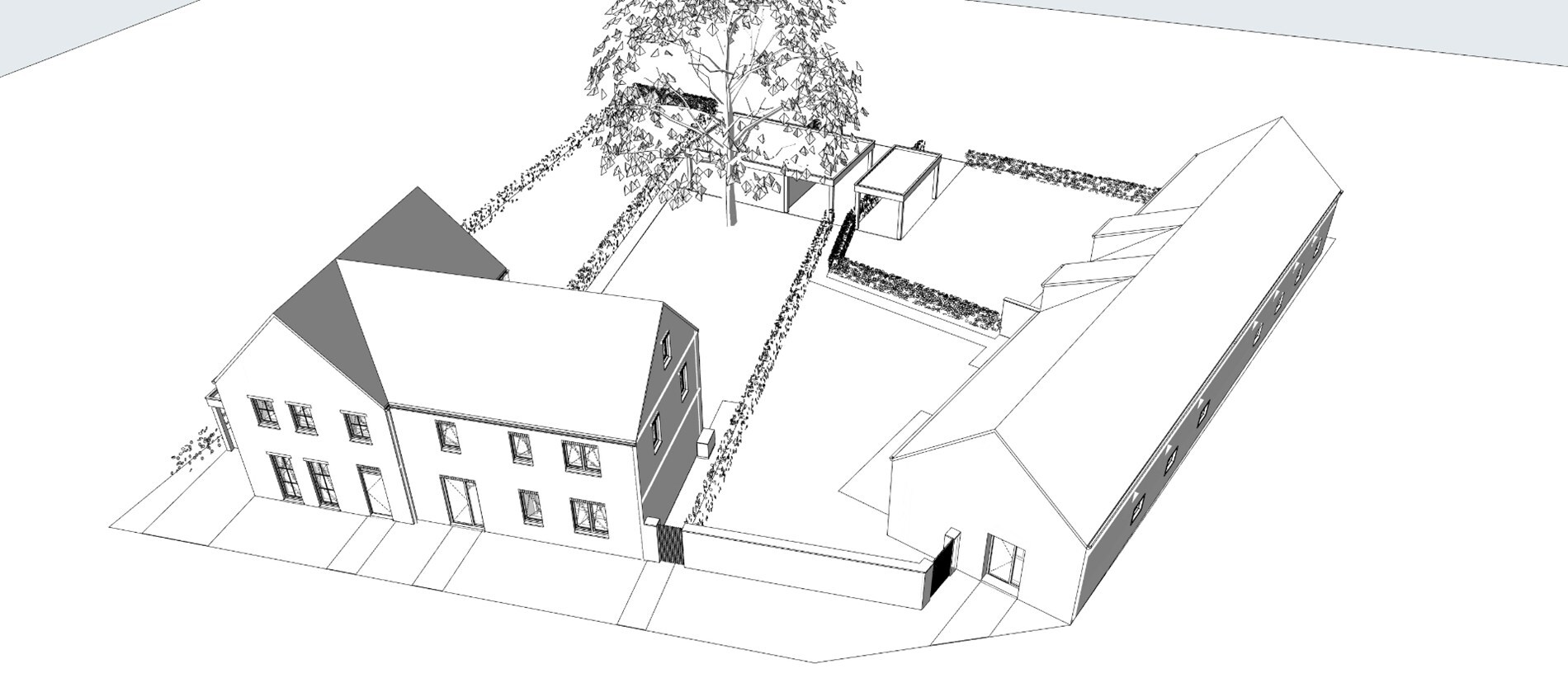 Exclusief project van een authentieke, volledig getransformeerde hoeve tot 2 nieuwbouw BEN-woningen! 