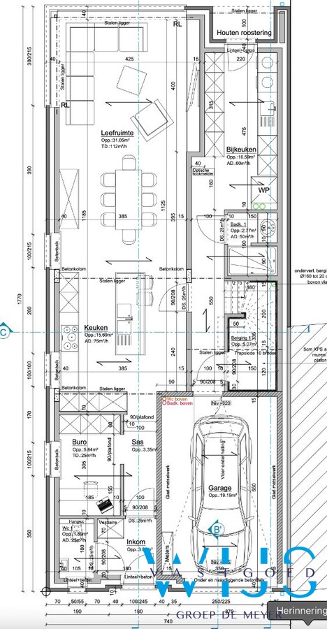 Perceel van 1.771 m² met woning op plan + bijgebouwen ! 