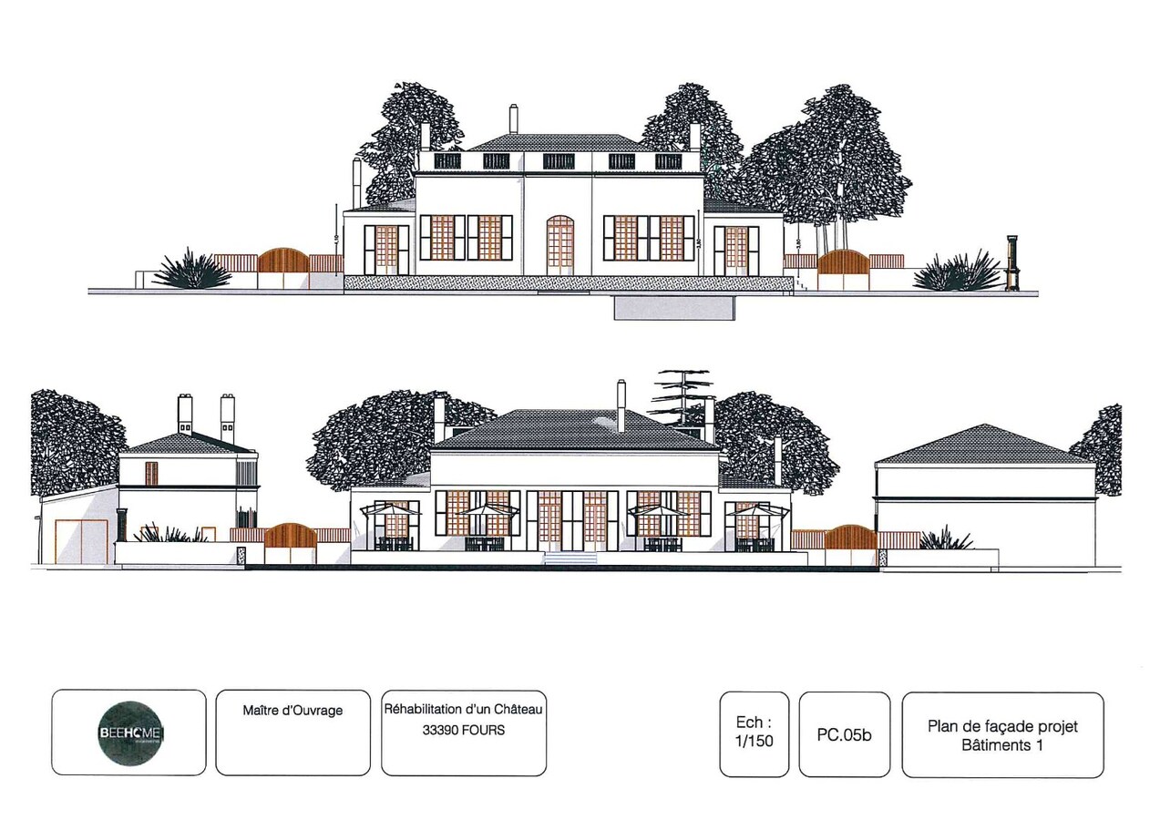 Chateau Les Chaumes - nabij Bordeaux (Frankrijk), Wijndomein met Restaurant en Hotel. 23 ha. 