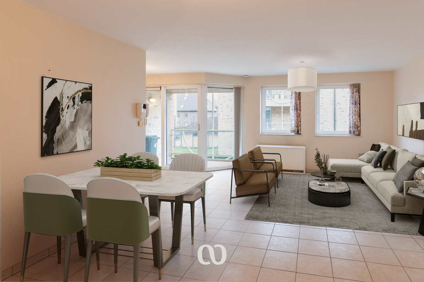 Modern appartement met 2 slaapkamers en terras in Oudenaarde 