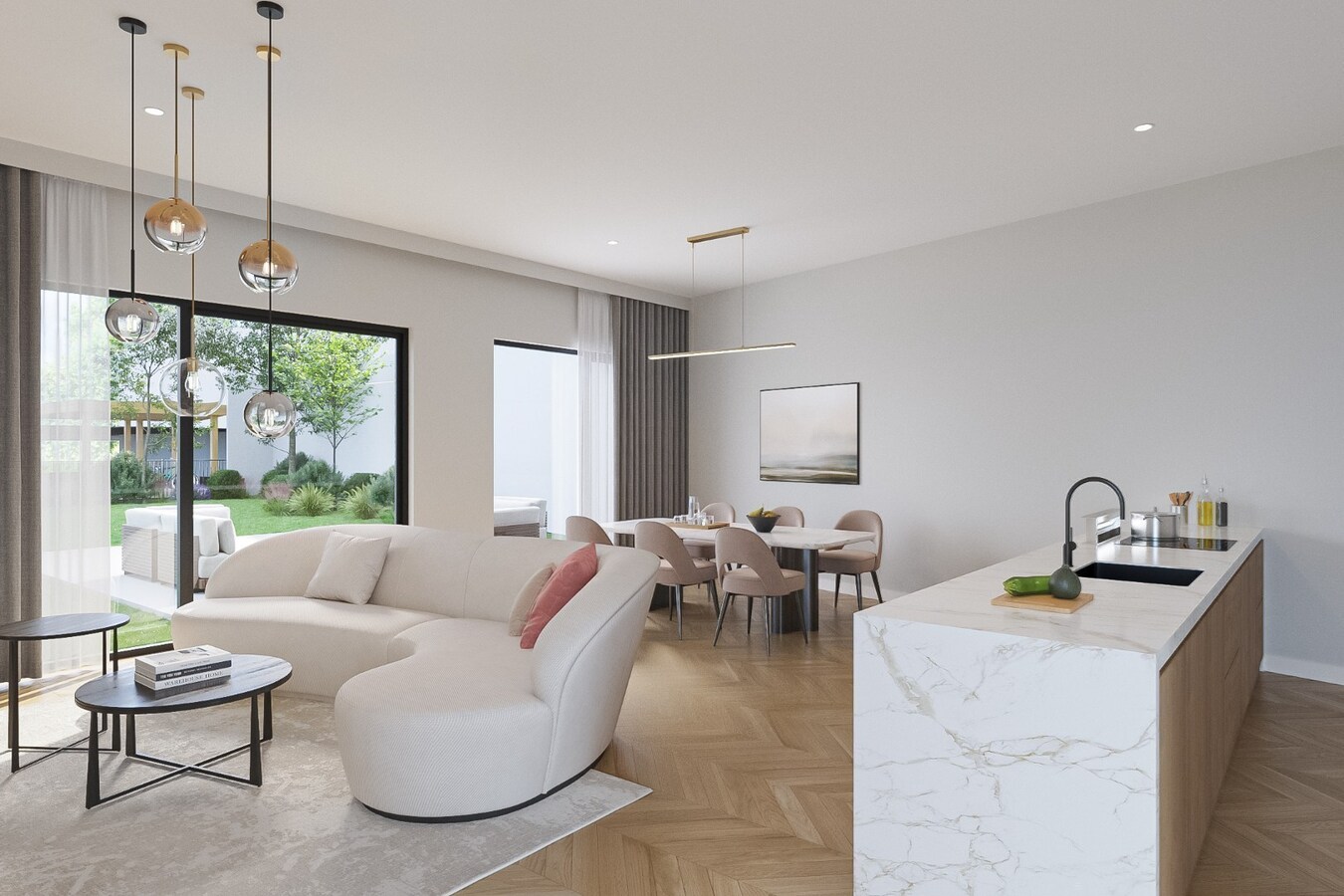 MODERN EN ENERGIEZUINIG NIEUWBOUWAPPARTEMENT MET 1 SLAAPKAMER, TERRAS EN AUTOSTANDPLAATS TE HAM CENTRUM 