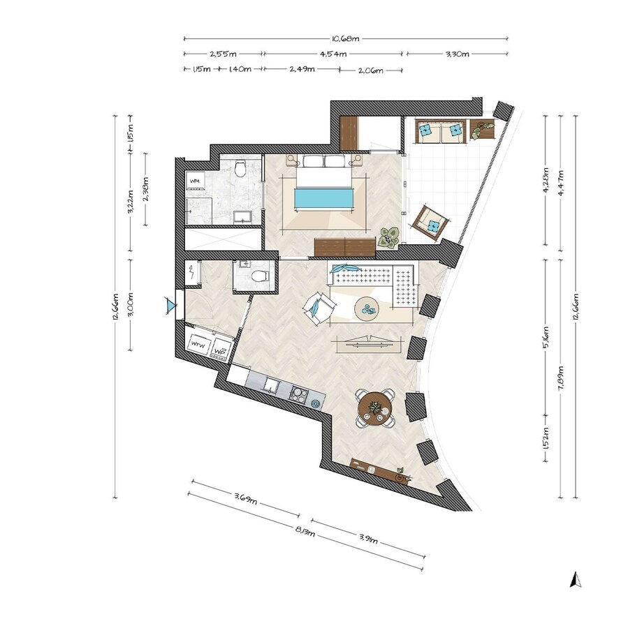 TYPE D | RUIM WONEN MET EEN EIGEN BALKON AAN HET SPOORPARK 