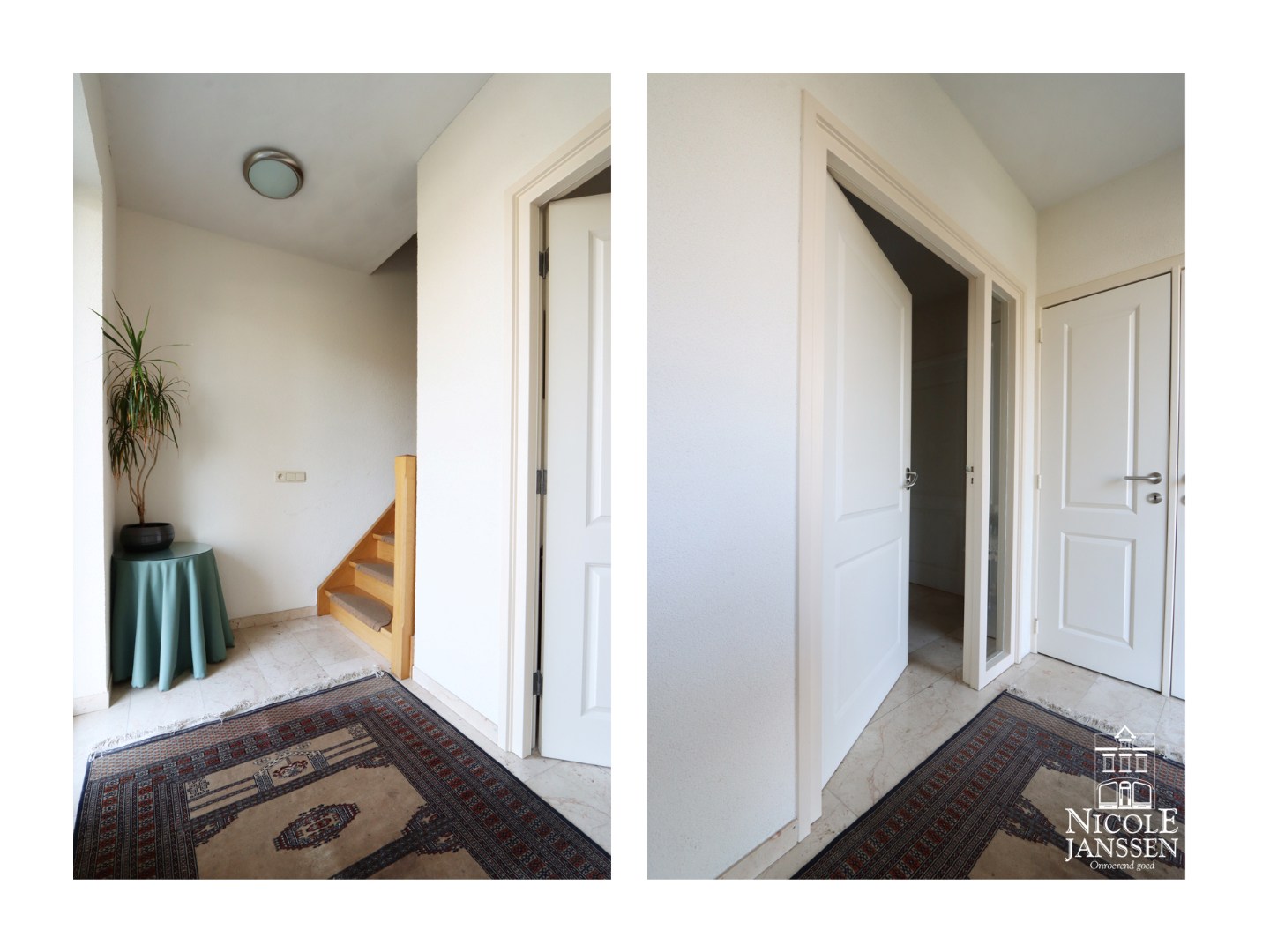 Centrale hal met trap naar de verdieping 