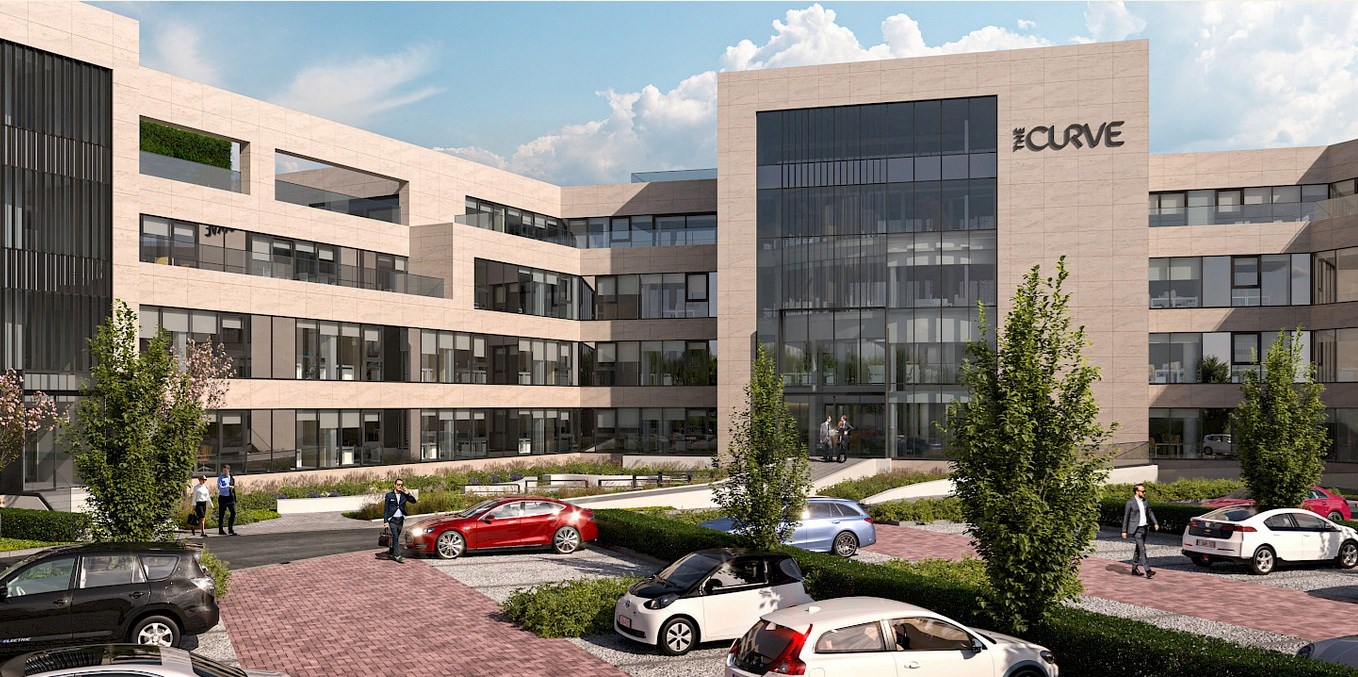 Kantoren te huur in renovatieproject The Curve aan E40 in Drongen