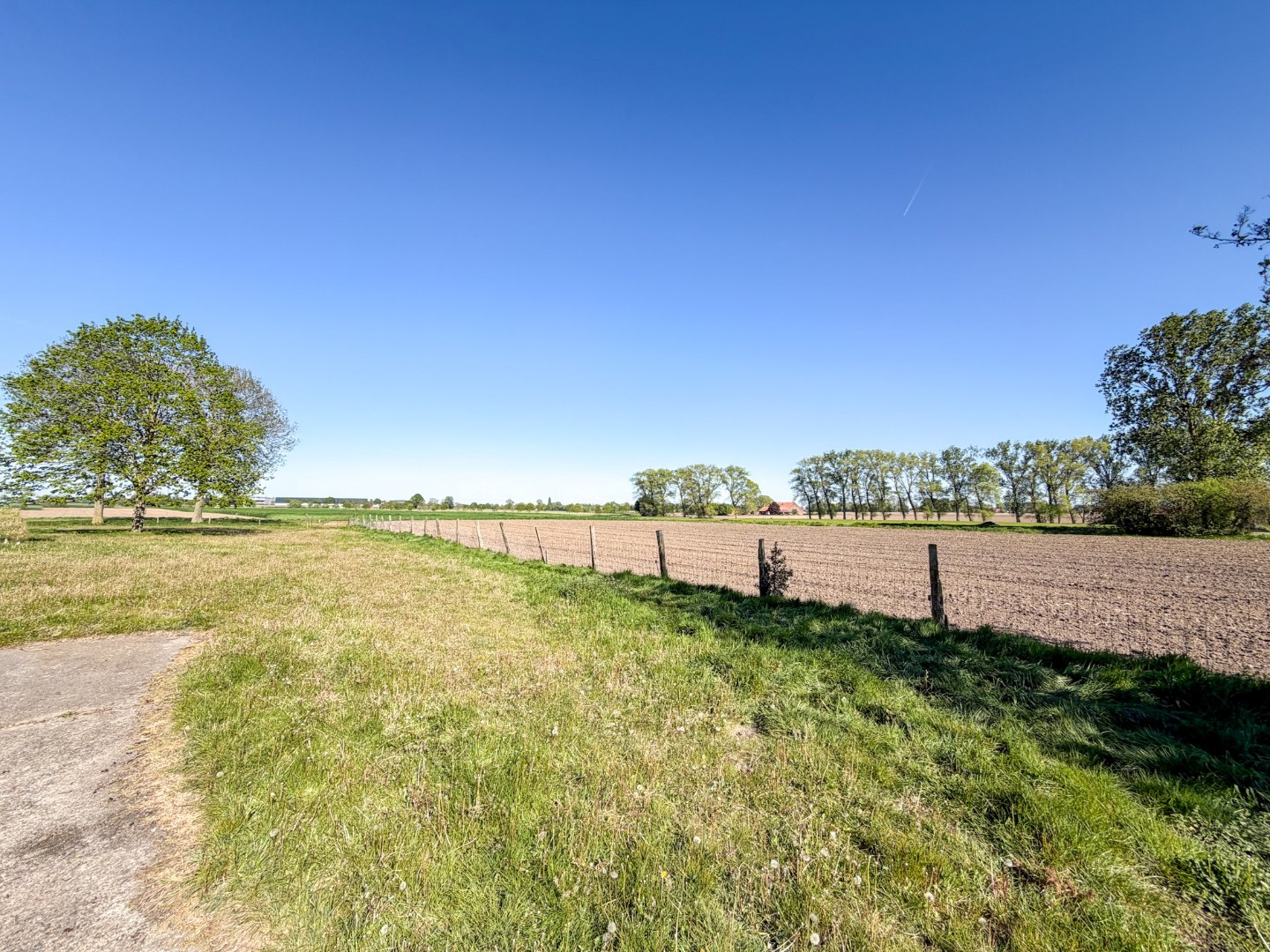 Landelijke hoeve-woning op ruim perceel, met weide en stallingen. 