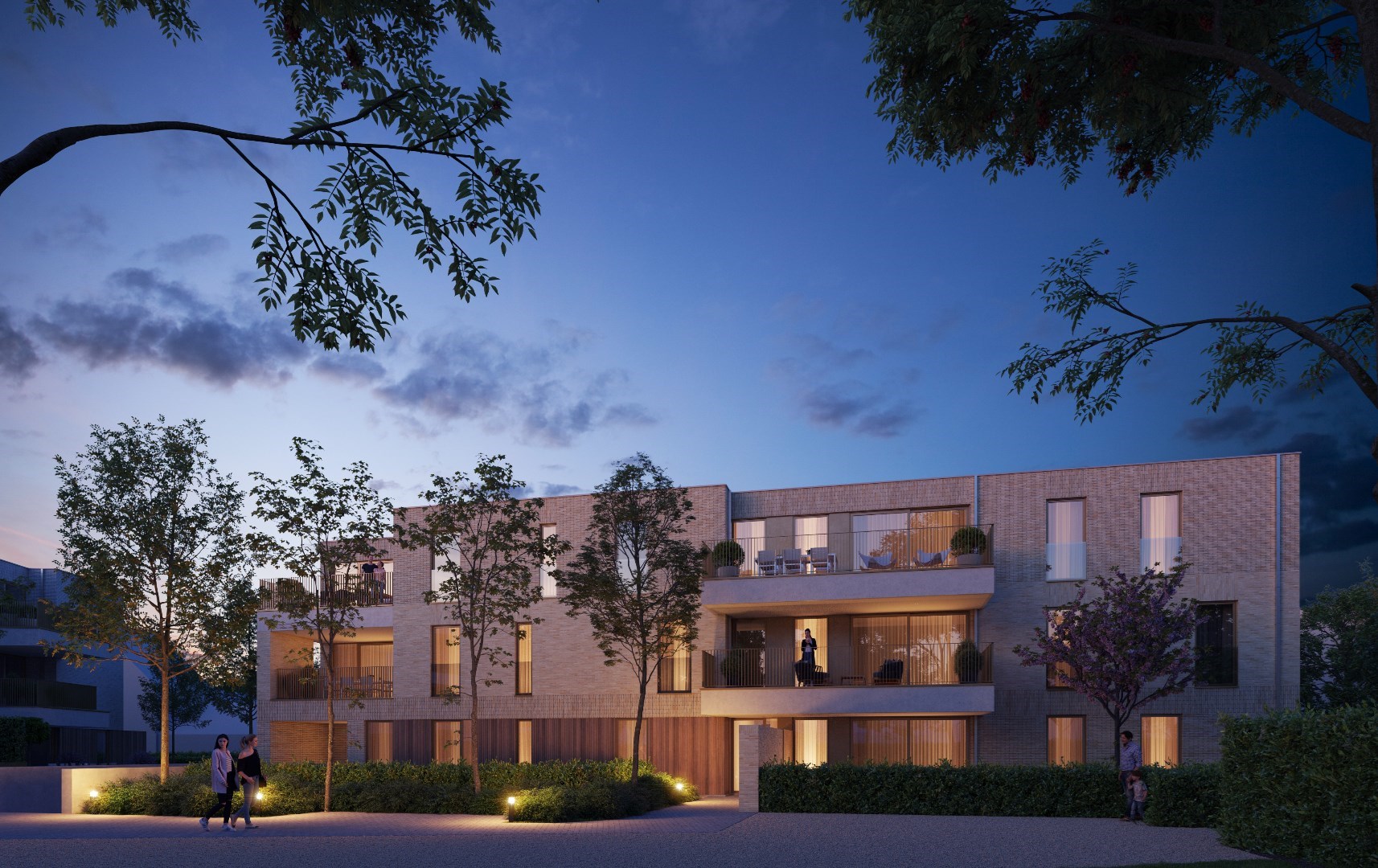 Gelijkvloers nieuwbouwappartement met twee slaapkamers en tuin 