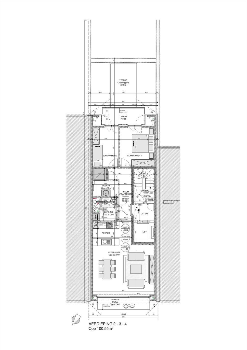 2 -Slaapkamerappartement in 'Residentie Druiventros'  te Oostende 