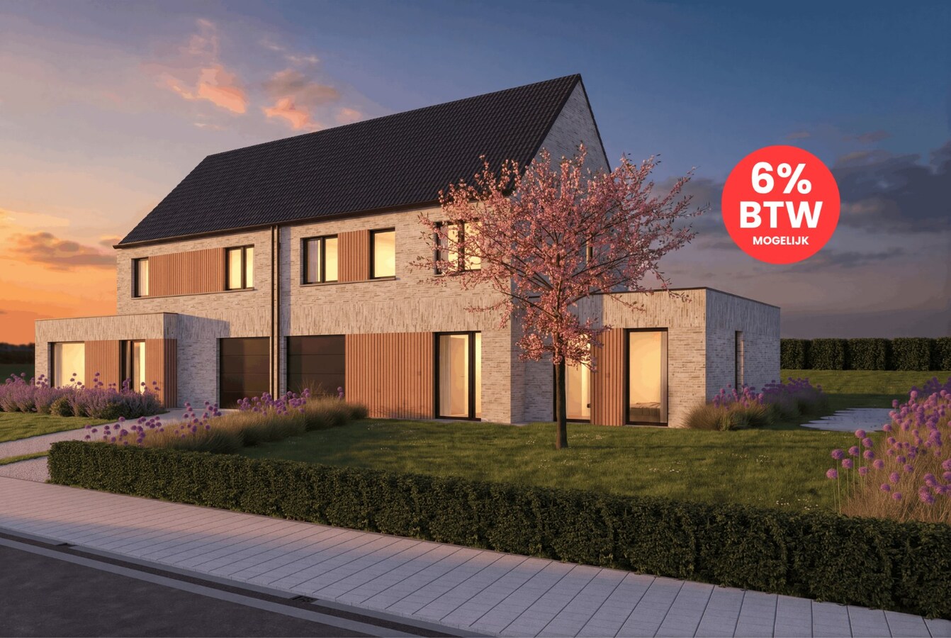 Stijlvolle halfopen bebouwing in hartje Dikkelvenne. 