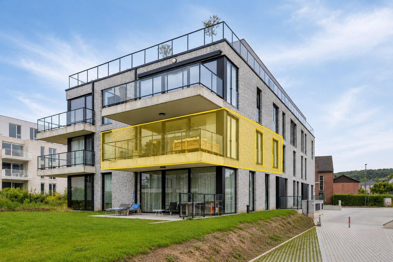 Lichtrijk appartement met EPC-label A en zonnig terras in groene residentie 