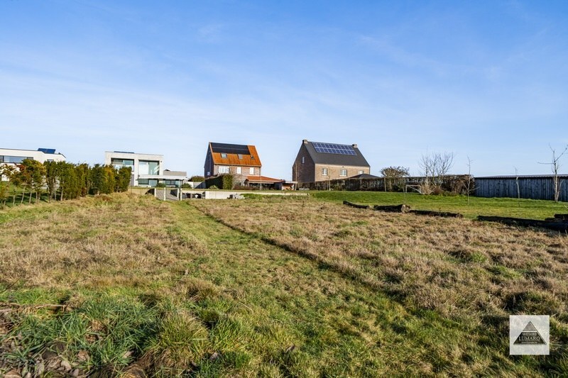 Dorne : moderne woning met parktijkruimte / bureel, volwaardige kelderverdieping, terras, zwemvijver en weide. Prachtig uitzicht. 