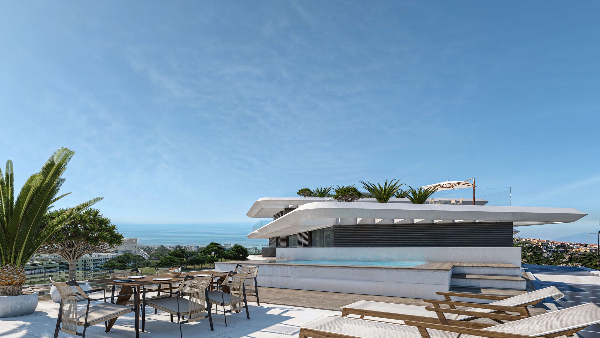 Las Mesas Blue Horizon: Appartements de luxe avec vue panoramique, équipés d'une piscine intérieure, d'une salle de sport et d'un espace bien-être, à proximité du port et du pittoresque Estepona. Vive 