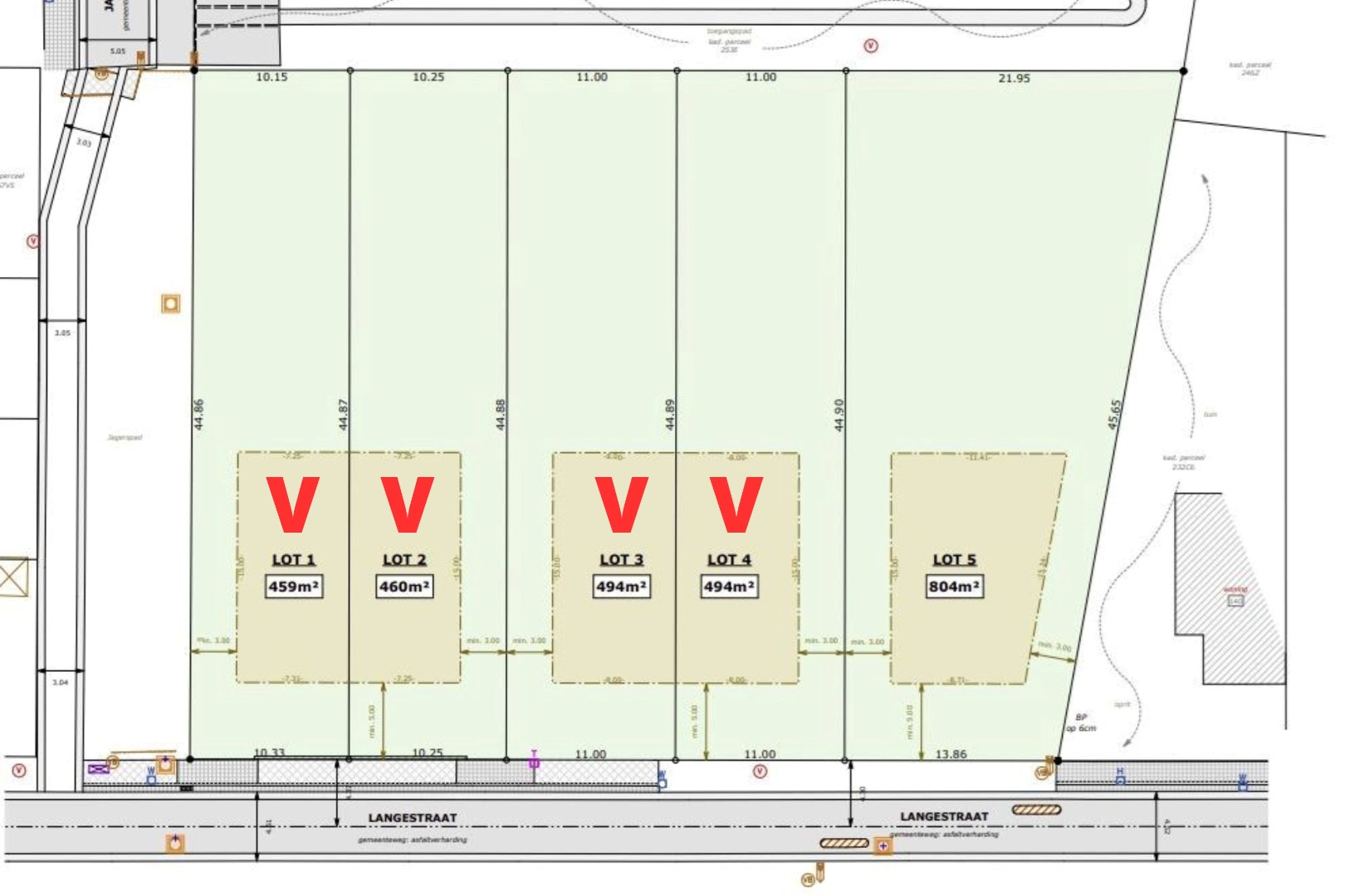 Uniek stuk bouwgrond (804 m² - ZW) op topligging te Westende (Middelkerke) 