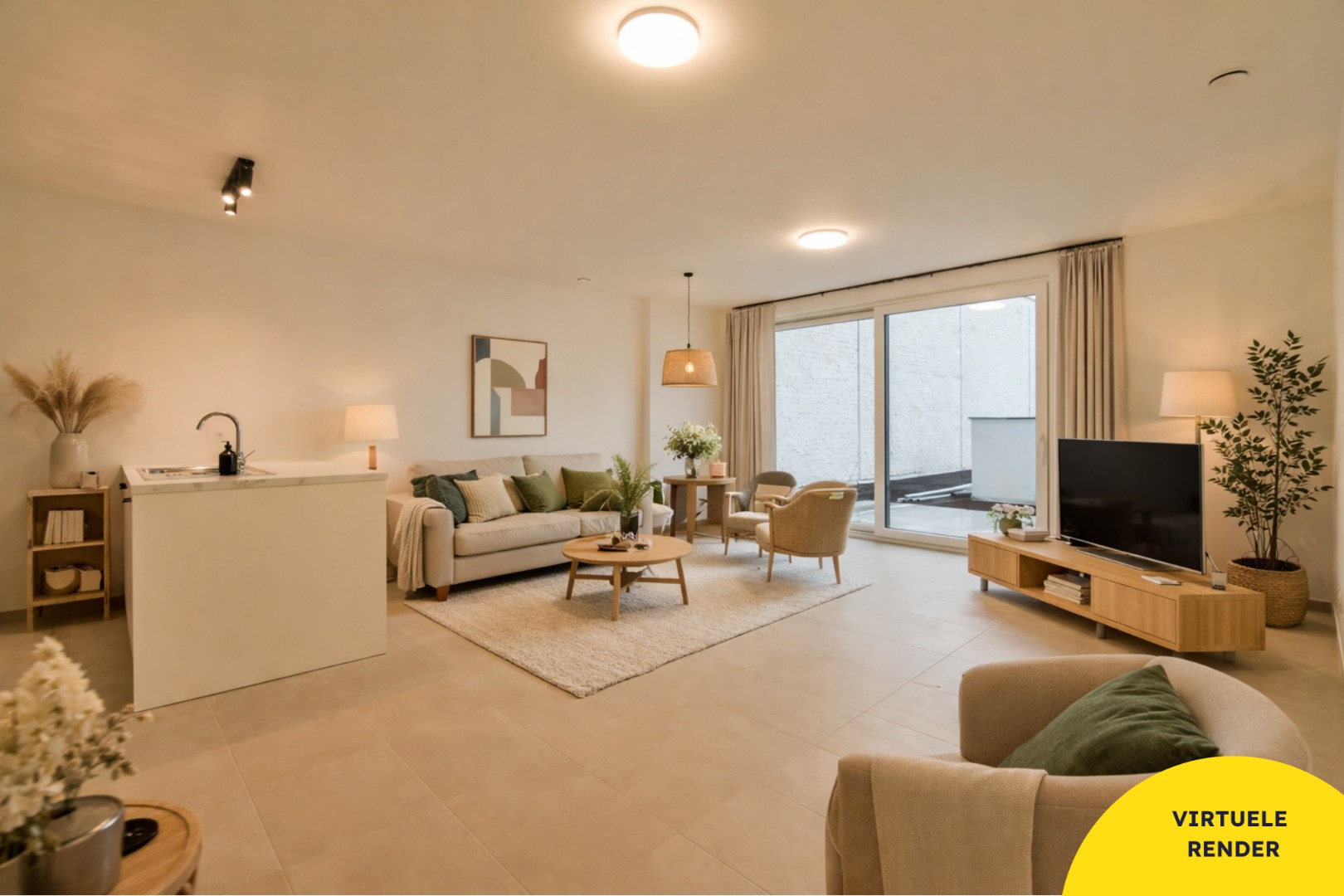 Gelijkvloerse appartement te huur in centrum Torhout met ondergrondse garage! 