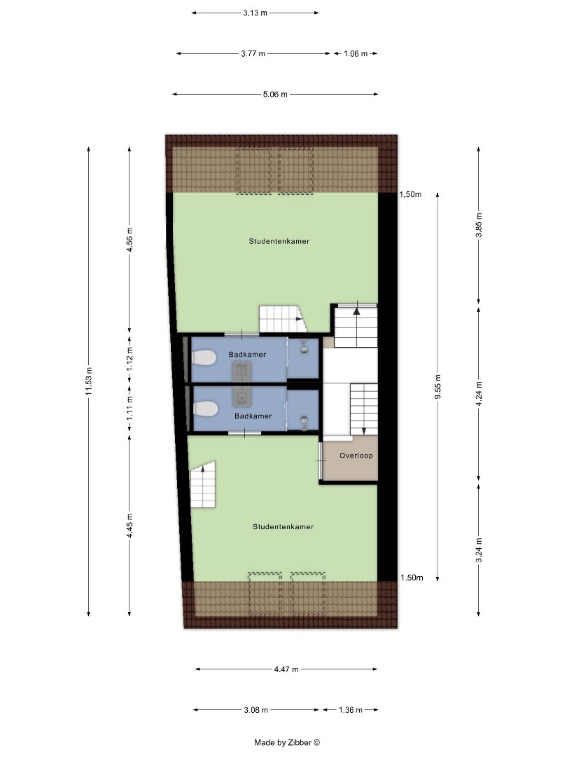 Uniek opbrengstpand met 1 appartement en 2 studentenkamers in centrum Leuven!  – EPC label B - bewoonbare opp. 227 m² 
