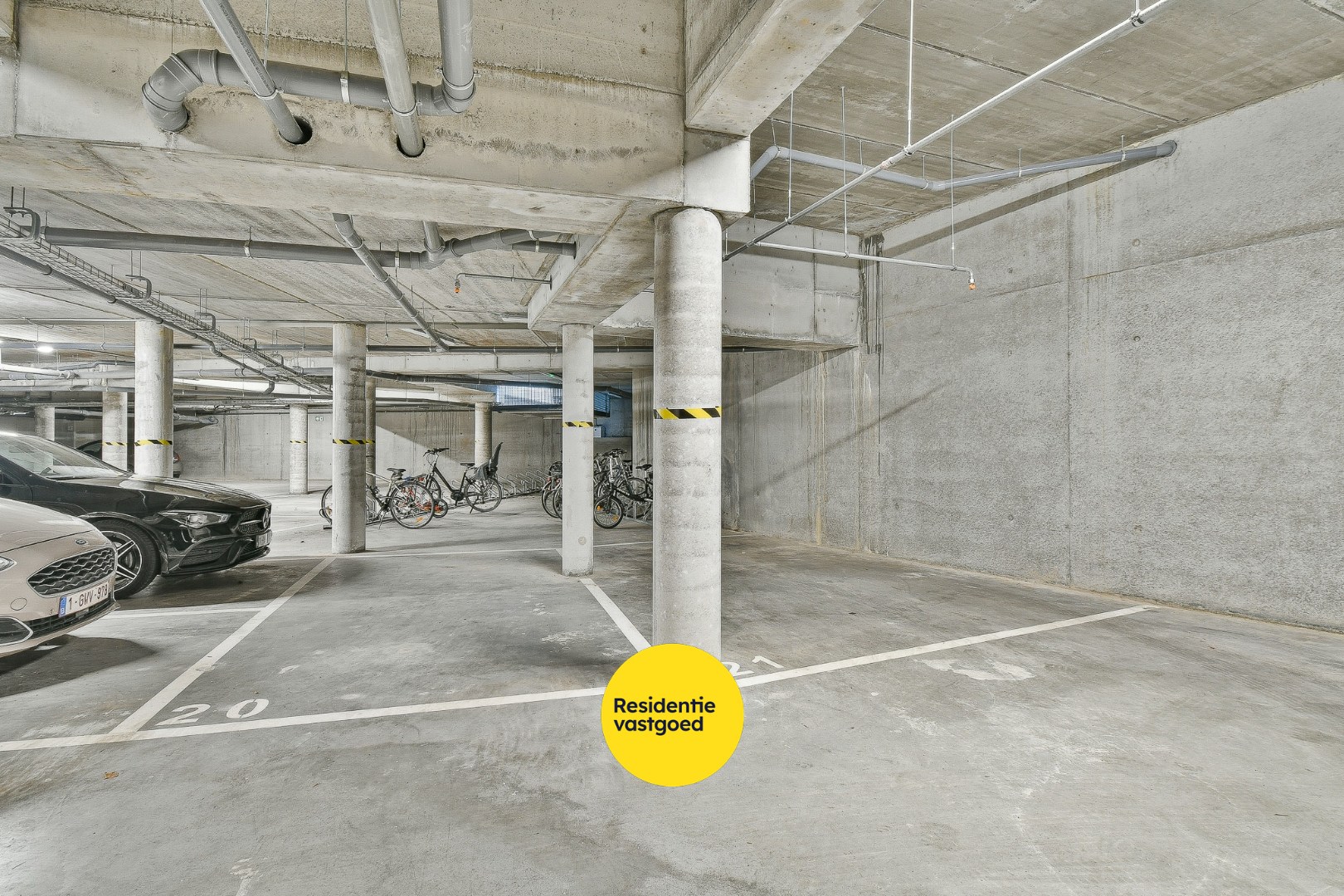 Ondergrondse parkeerplaatsen te koop in het centrum van Gistel 